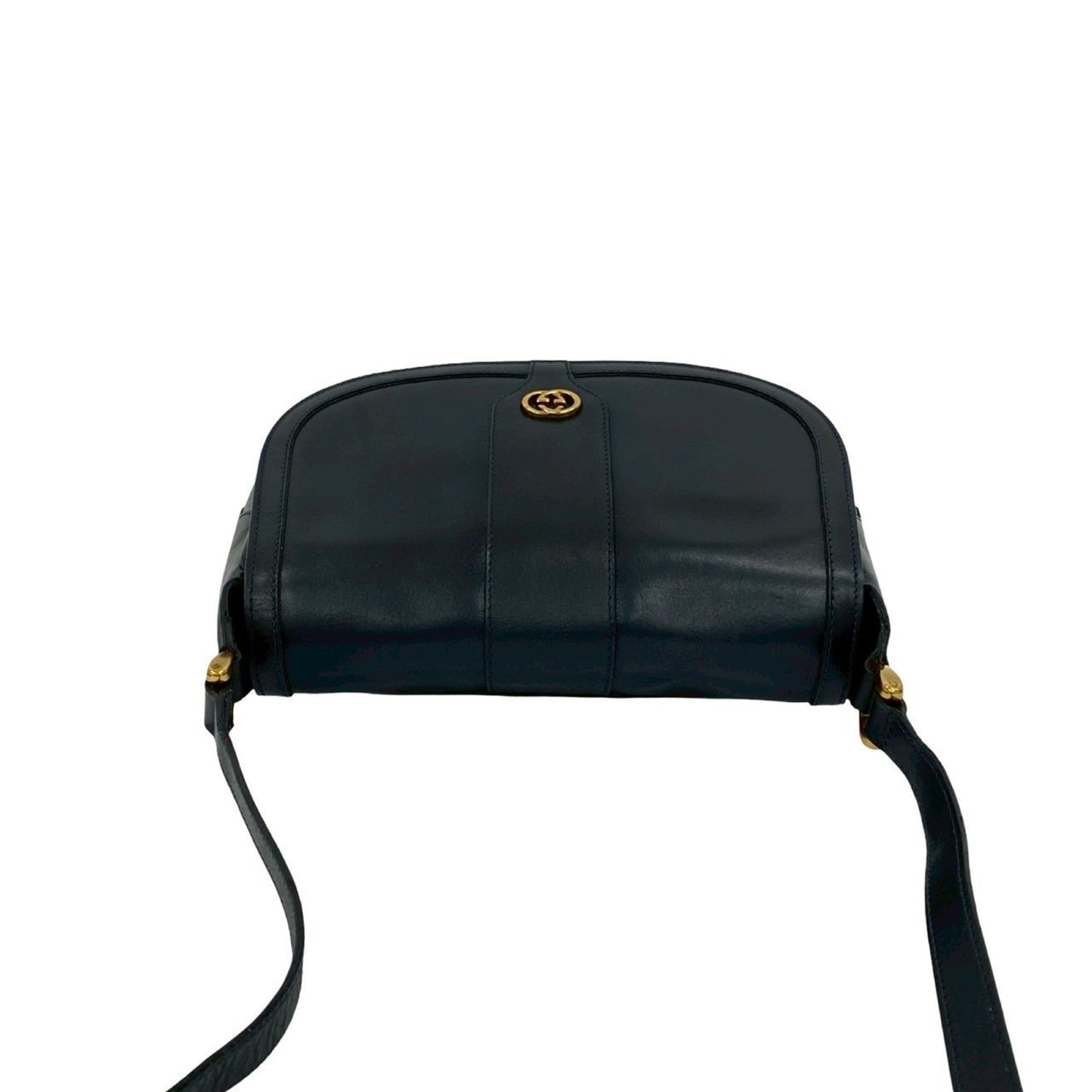 Gucci Navy Leather Pochette Shoulder Bag ( )