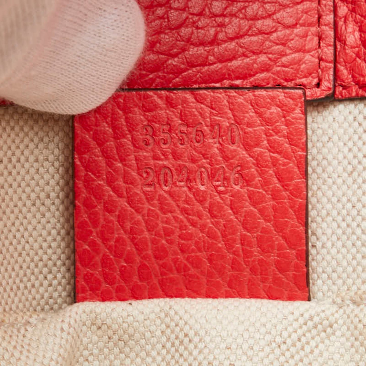 Gucci Pink Red Color Leather Handbag Tote Bag ( )
