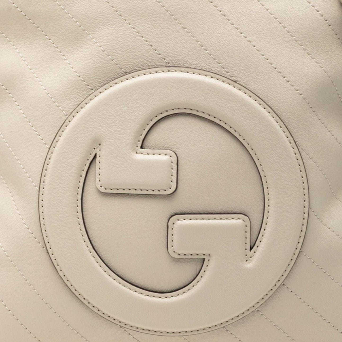Gucci Off-White Leather Shoulder Bag Tote Bag ( )