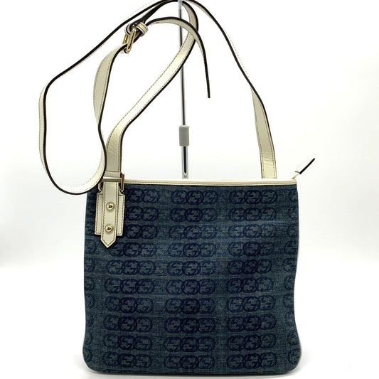 Gucci Blue Denim Shoulder Bag ( )