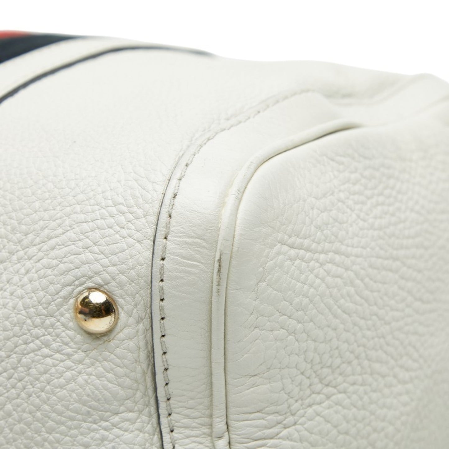 Gucci Beige Red Color Canvas Leather Boston Bag Shoulder Bag ( )