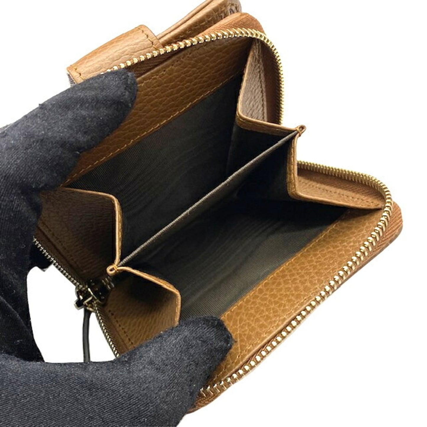 Gucci Beige Brown Gg Canvas Leather Wallet (Bi-Fold) ( )