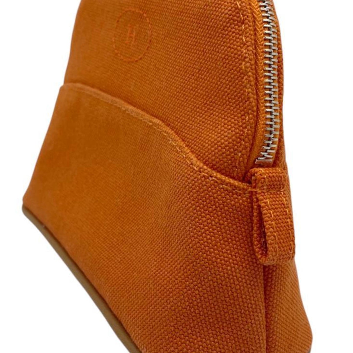 Hermes Orange Canvas Pouch ( )