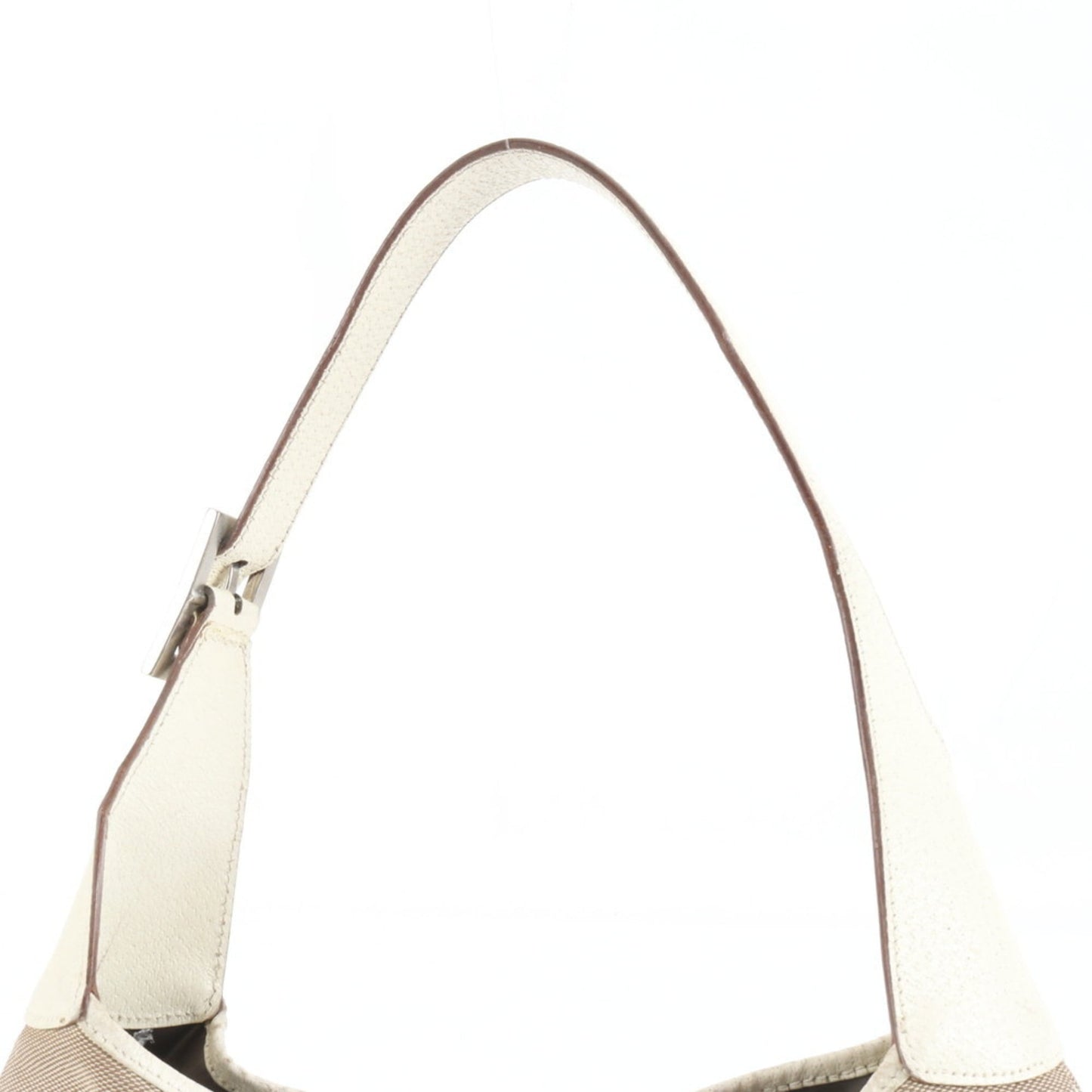 Gucci Beige Leather Canvas Shoulder Bag ( )
