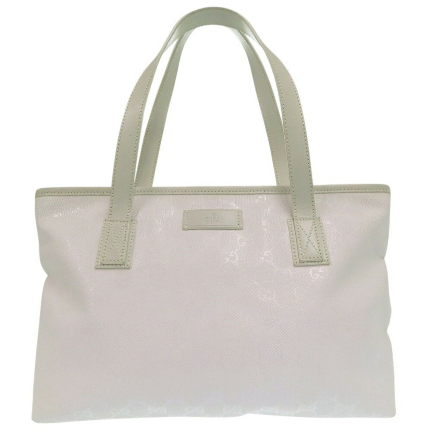 Gucci White Pvc Leather Tote Bag ( )