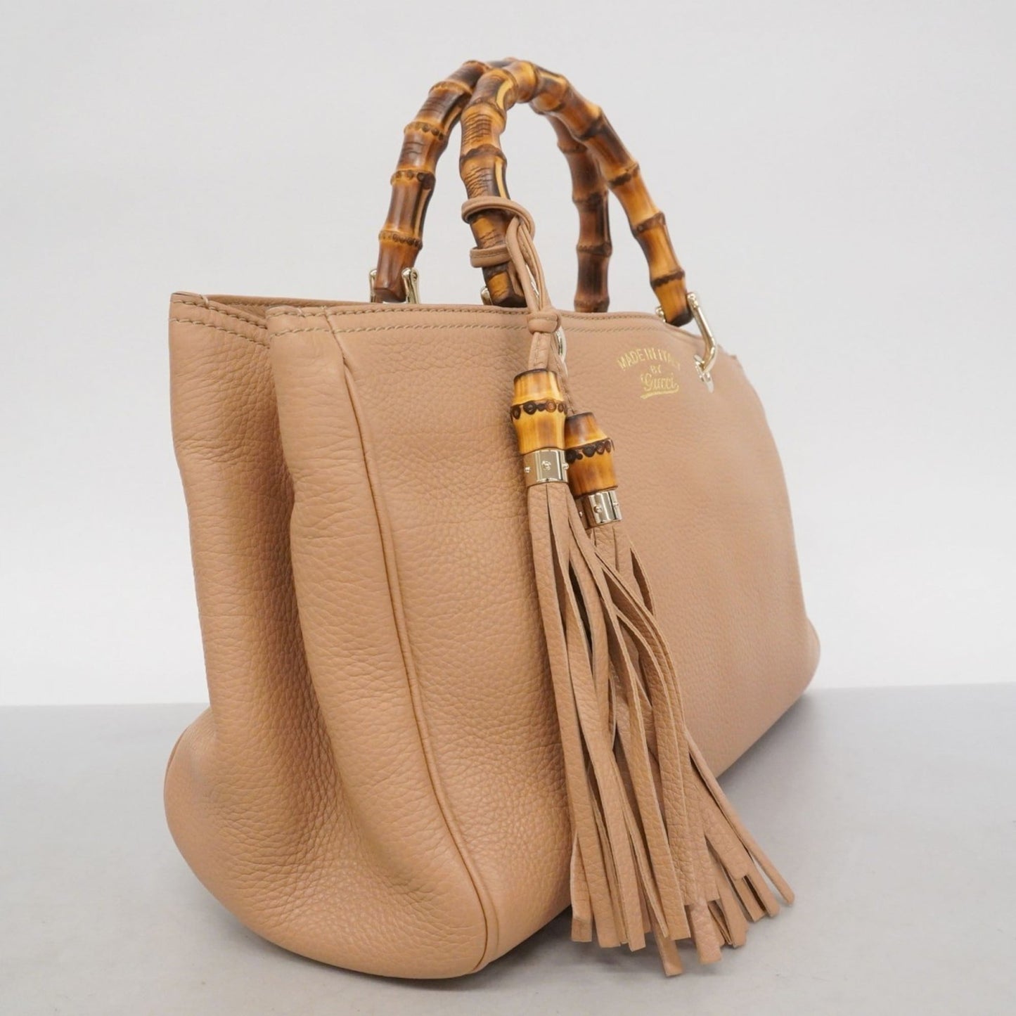 Gucci Beige Leather Handbag ( )