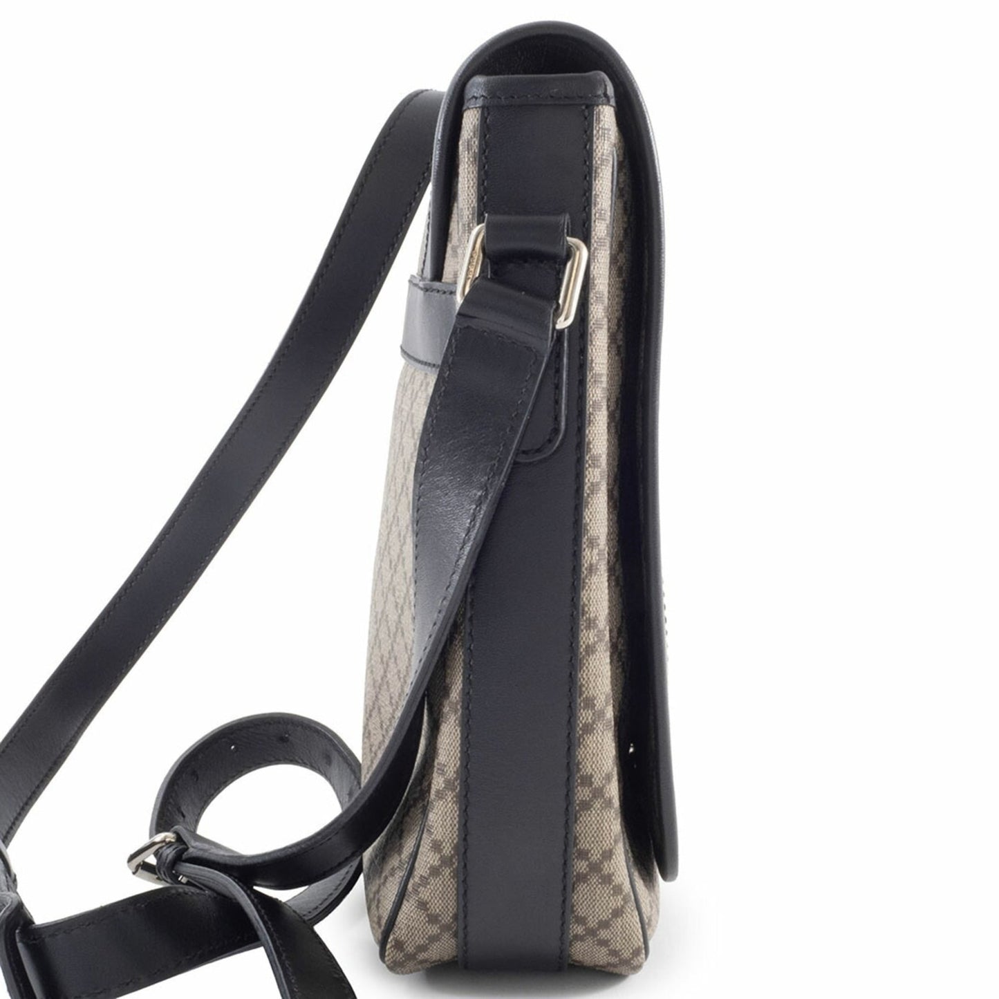 Gucci Beige Black Pvc Leather Shoulder Bag ( )