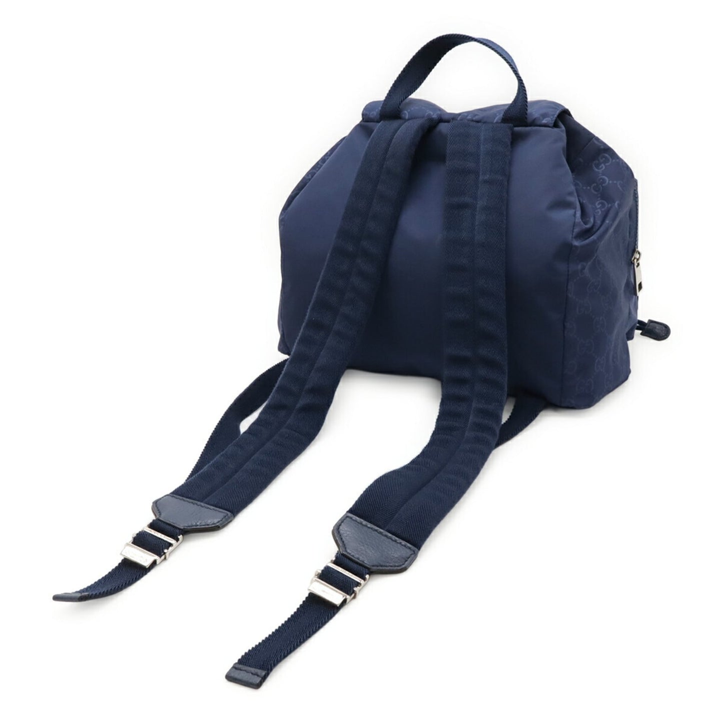 Gucci Navy Nylon Leather Backpack ( )
