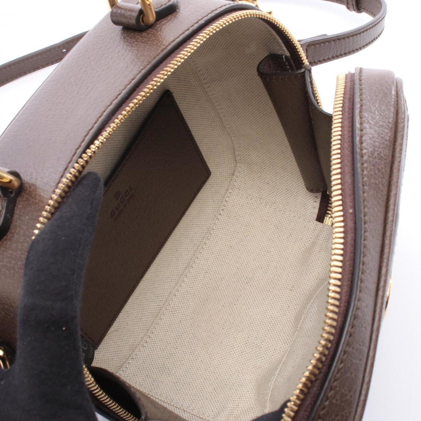 Gucci Beige Brown Multi-Color Coated Canvas Leather Handbag ( )