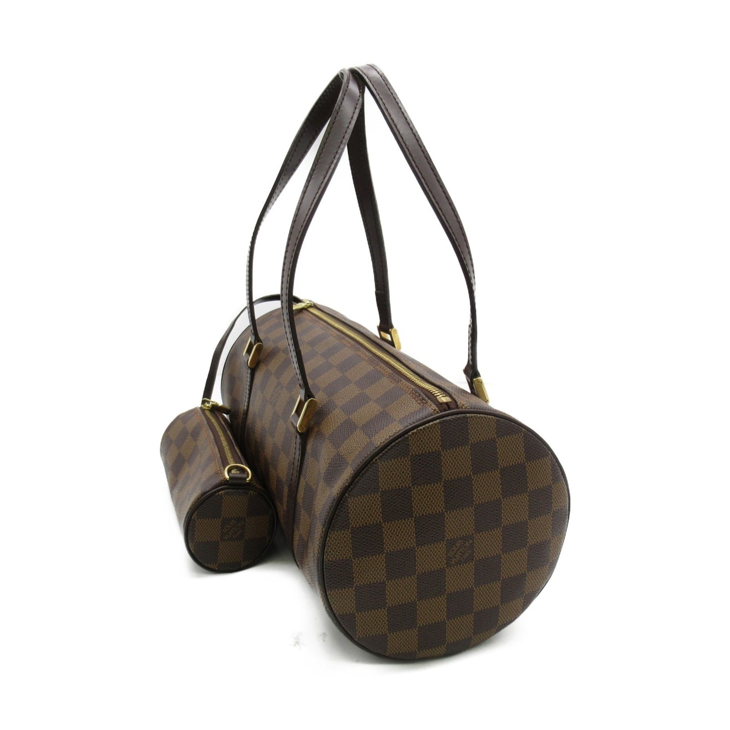 LOUIS VUITTON Papillon 30 Shoulder Bag Brown Ebene Damier PVC coated canvas