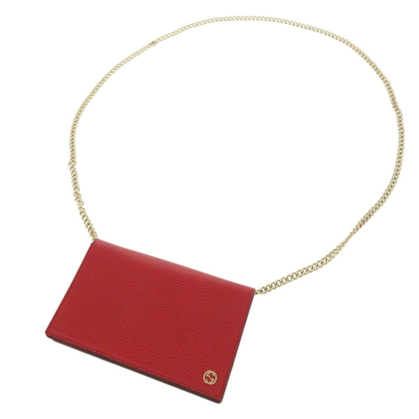 Gucci Red Color Leather Shoulder Bag ( )