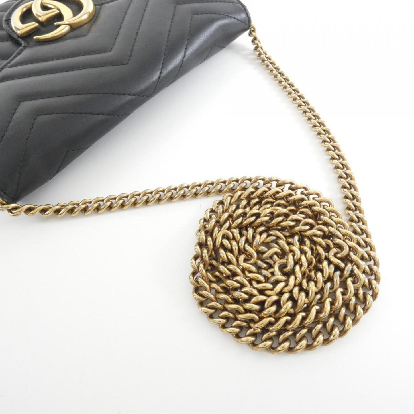 Gucci Black Leather Shoulder Bag ( )