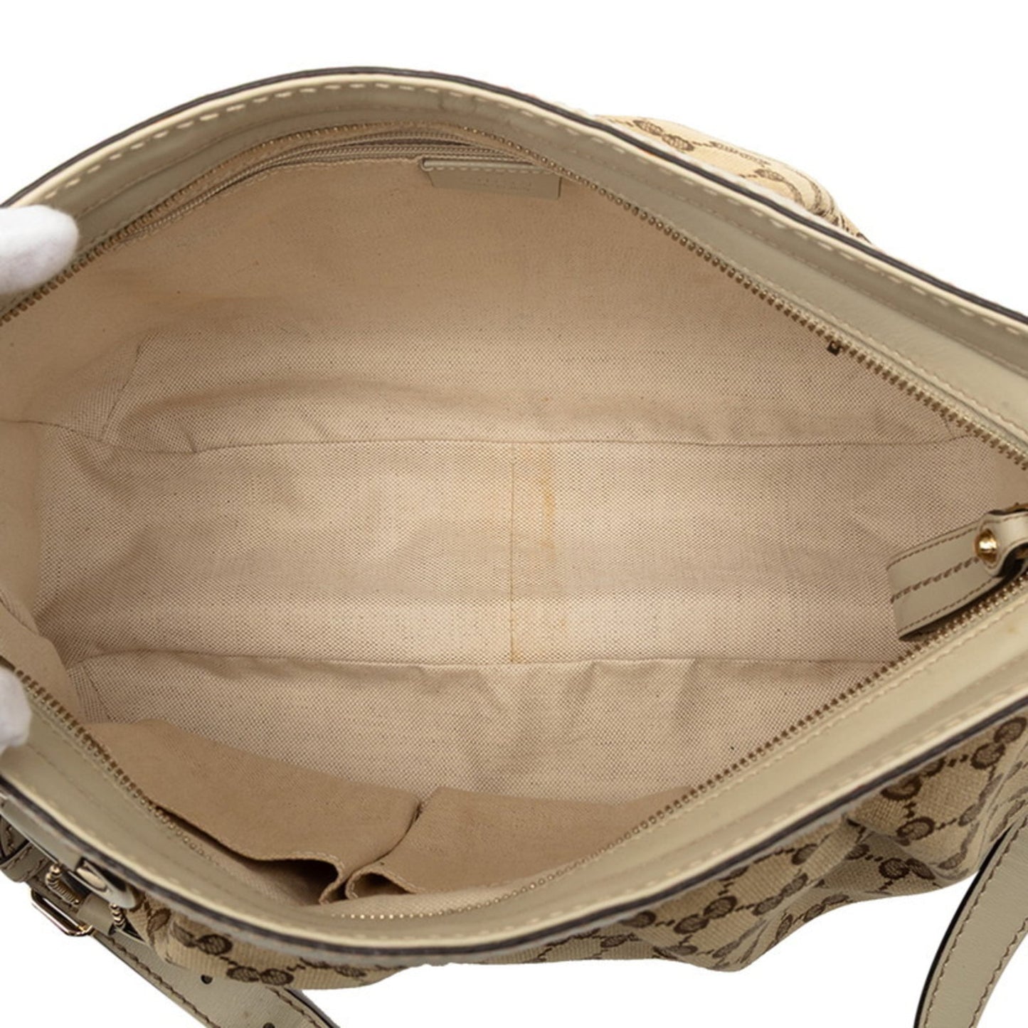 Gucci Beige Gg Canvas Shoulder Bag ( )