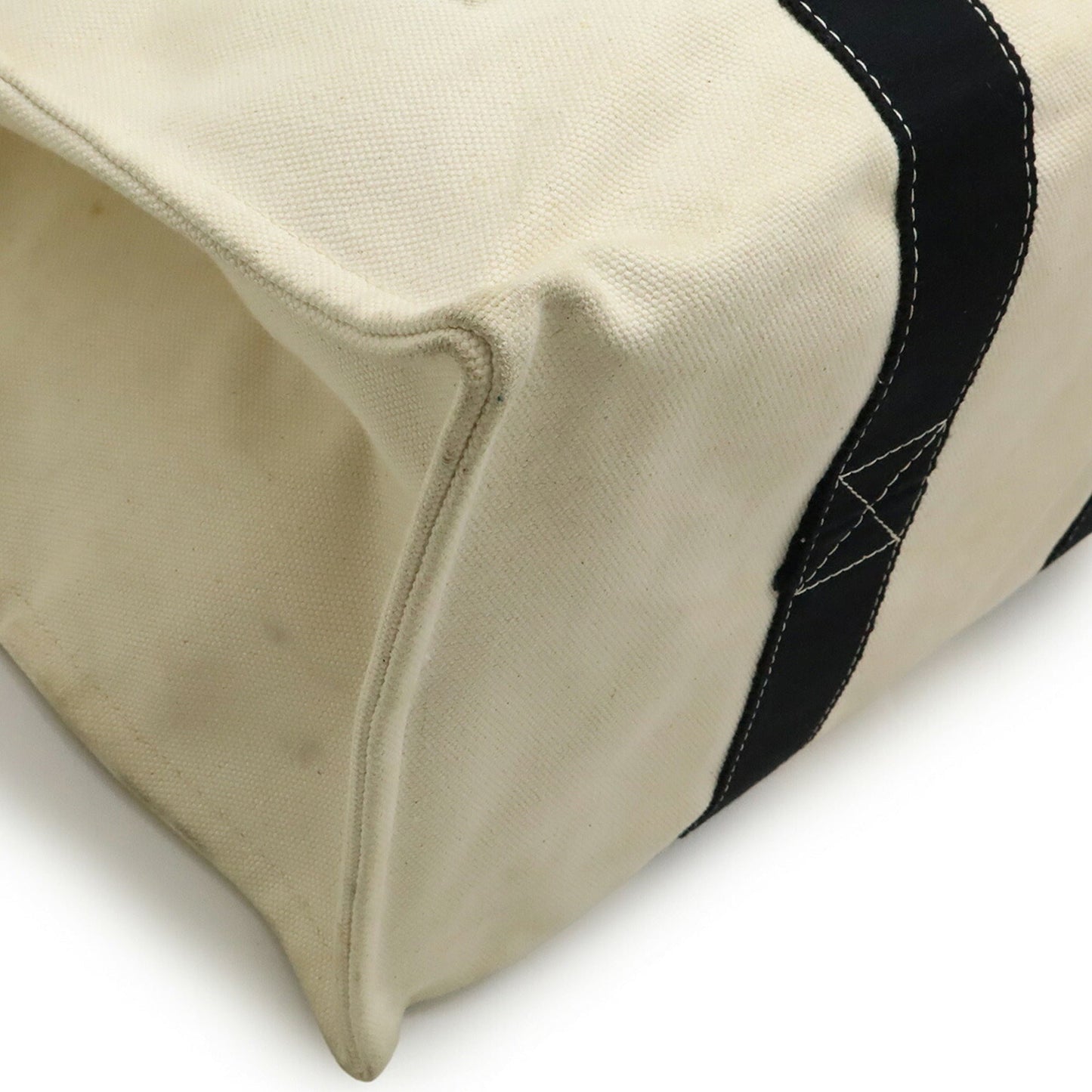 Hermes Bora Bora Black Natural White Yellow Canvas Tote Bag ( )