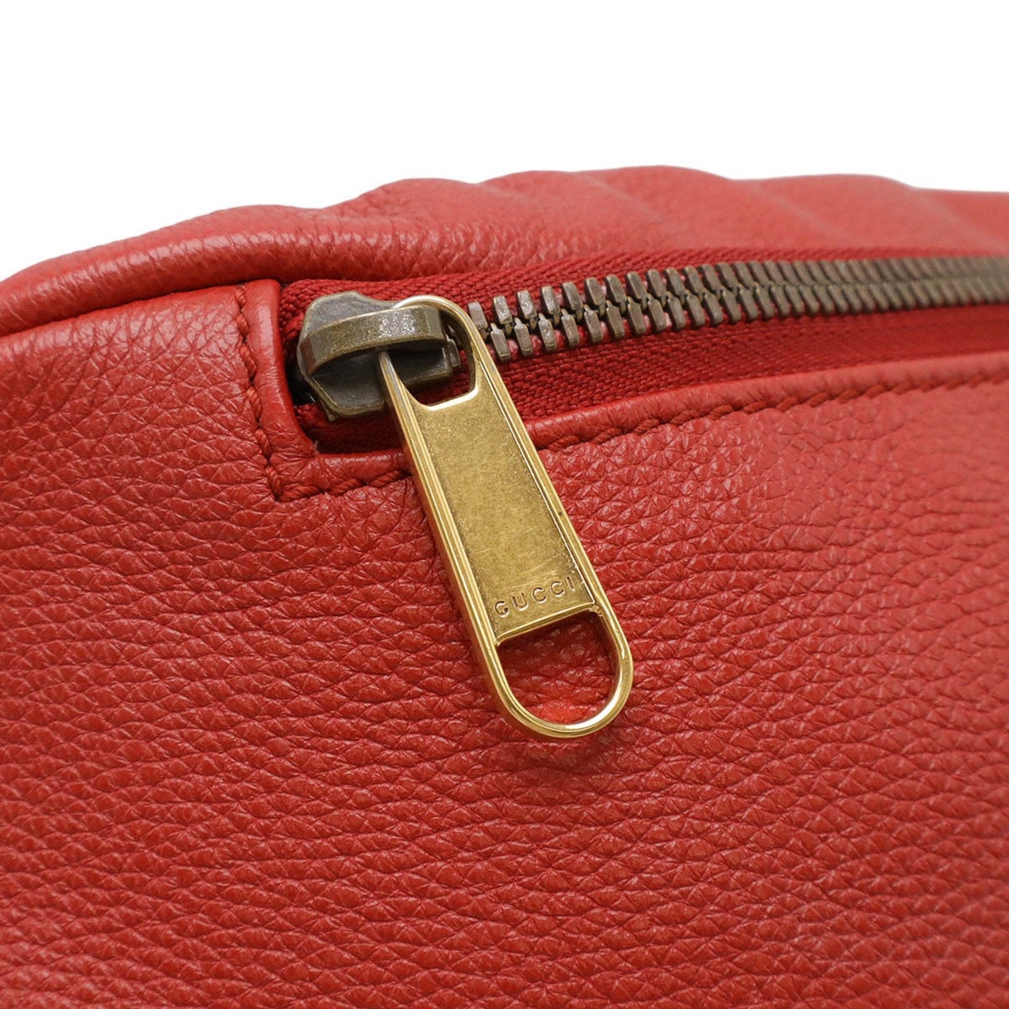 Gucci Green Red Color Yellow Leather Fanny Pack ( )