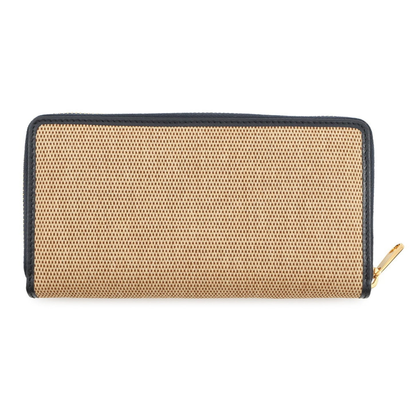 Gucci Beige Navy Canvas Leather Long Wallet (Bi-Fold) ( )