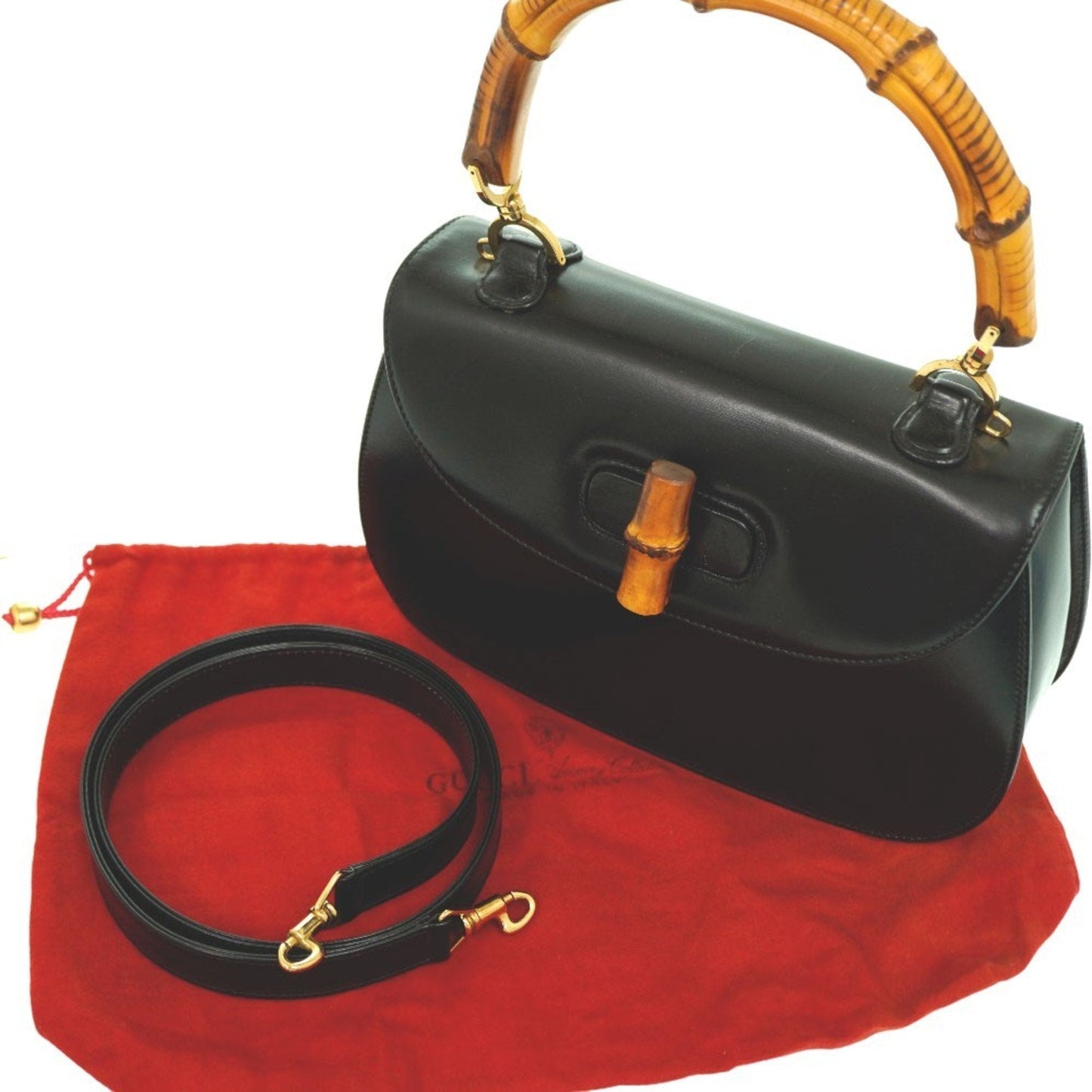 Gucci Black Leather Handbag ( )