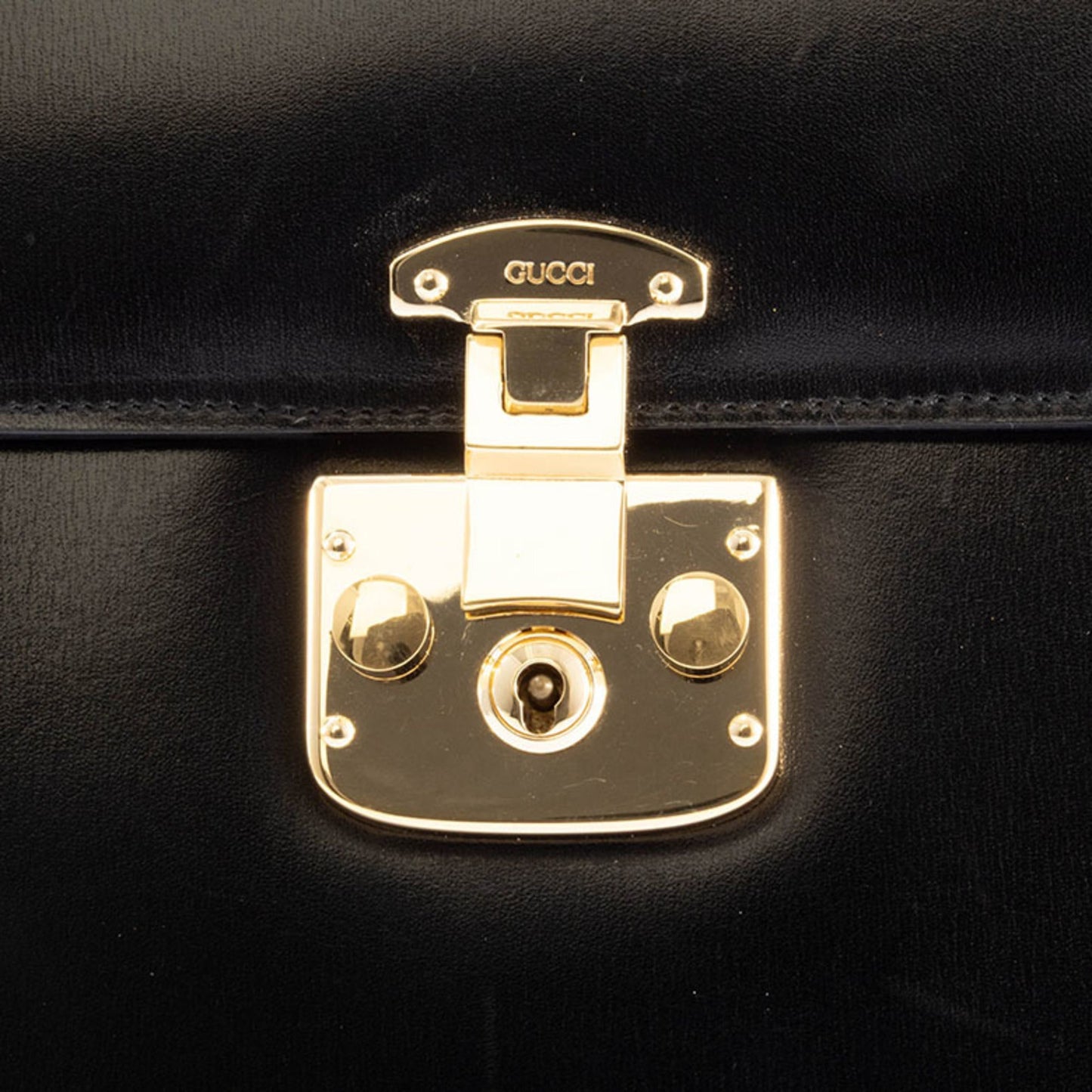 Gucci Black Leather Handbag ( )