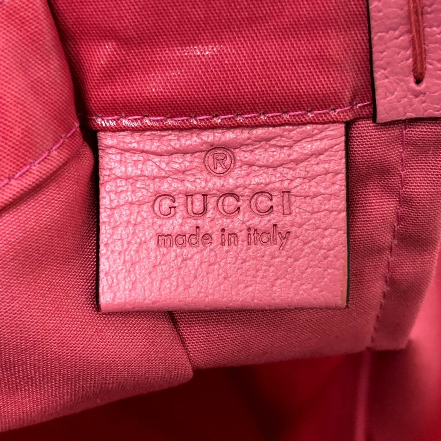 Gucci Pink Coated Canvas Handbag Tote Bag ( )