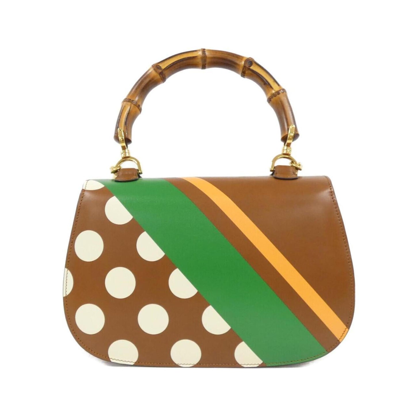 Gucci Brown Multi-Color Leather Handbag ( )