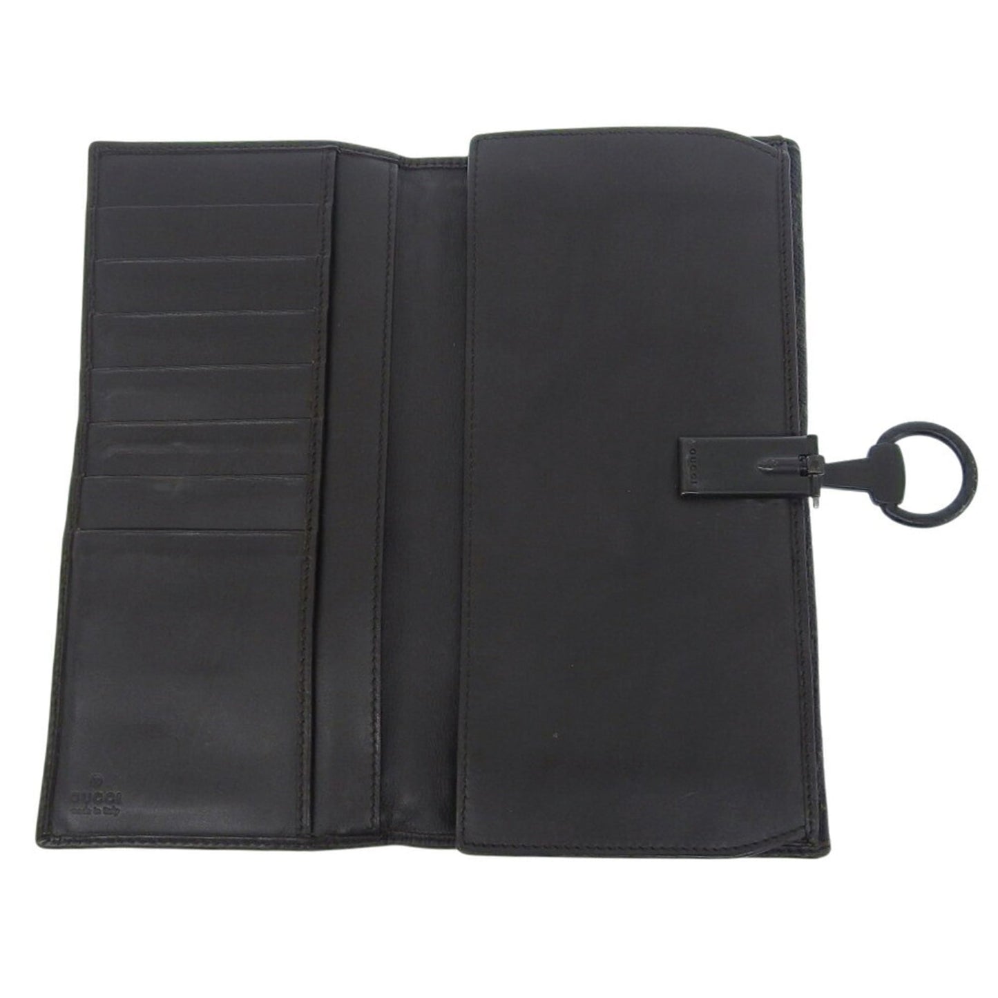 Gucci Black Gg Canvas Long Wallet (Bi-Fold) ( )