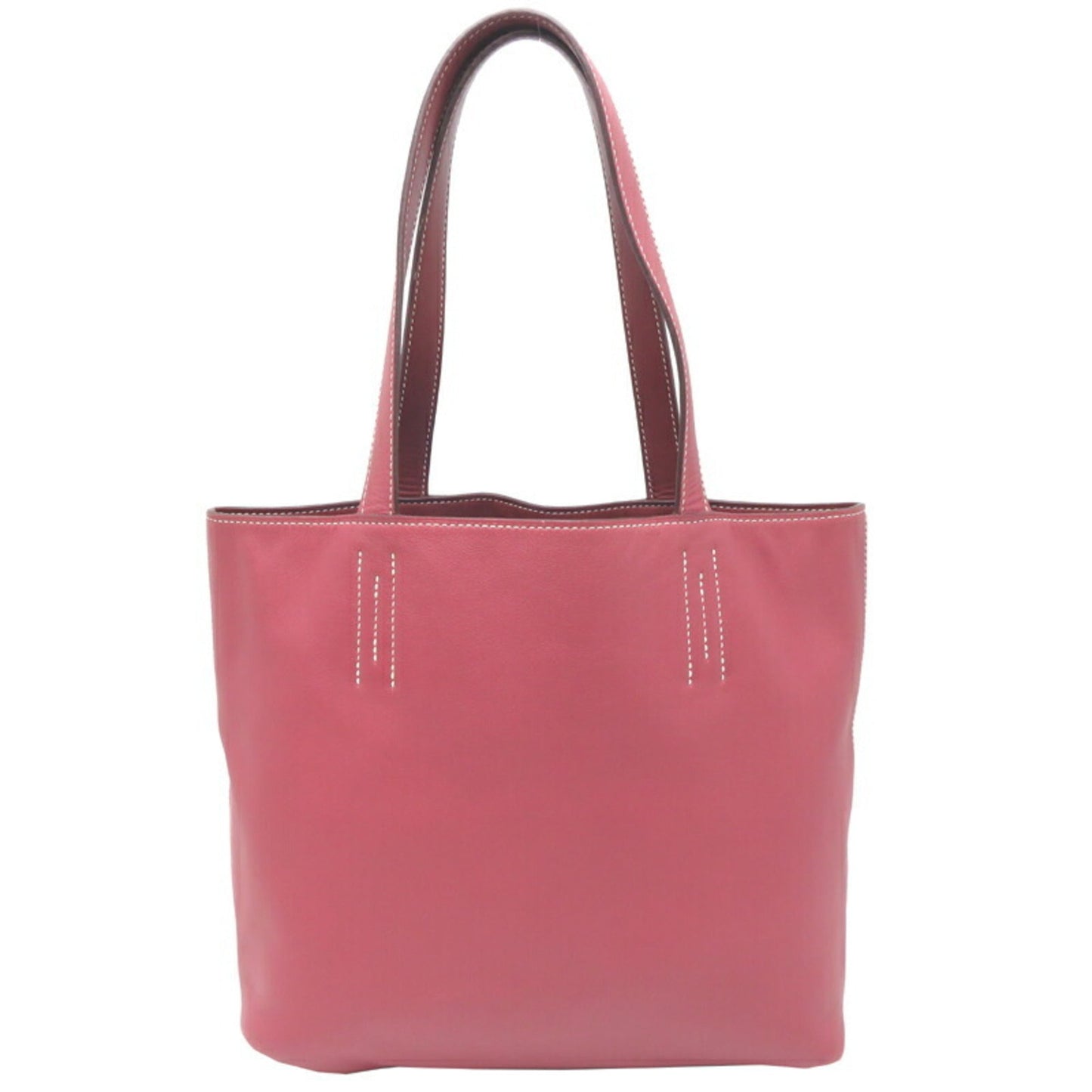 Hermes Pink Red Color Swift Leather Tote Bag ( )