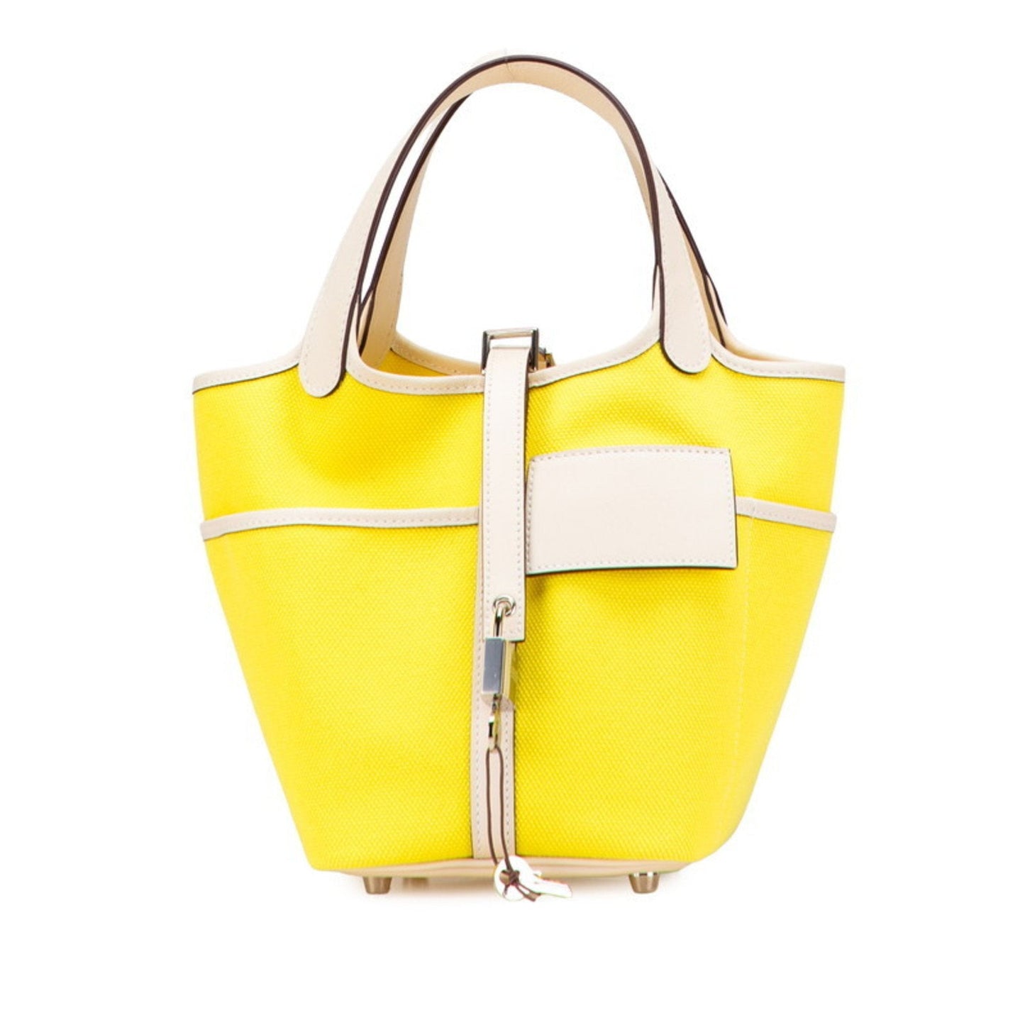 Hermes Picotin Ivory Yellow Swift Leather Handbag ( )