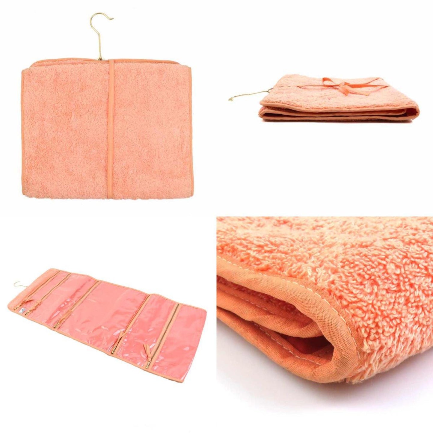 Hermes Orange Pile Fabric Pouch ( )
