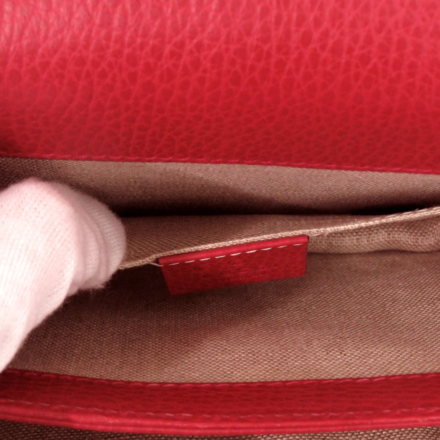 Gucci Red Color Leather Shoulder Bag ( )