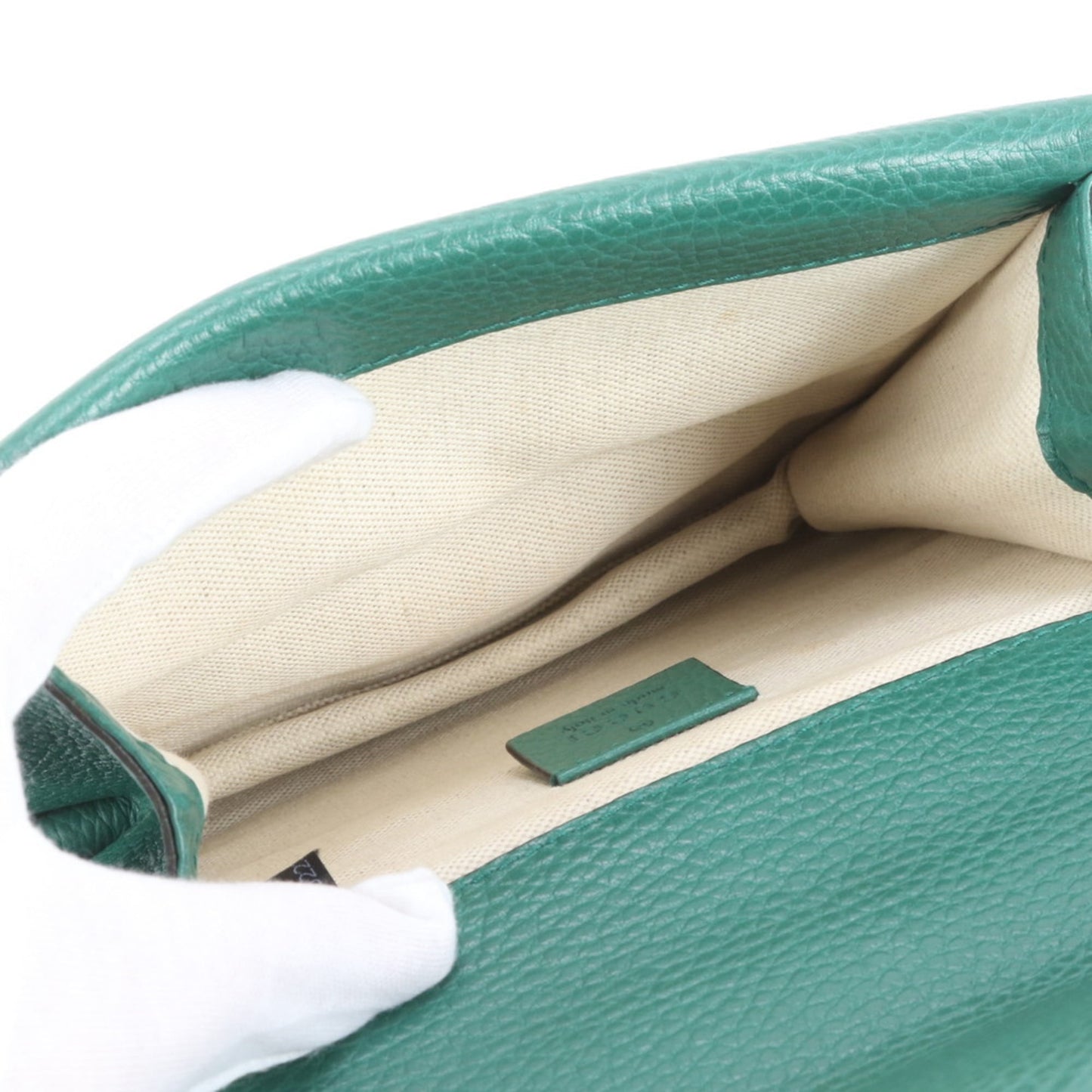 Gucci Green Leather Shoulder Bag ( )