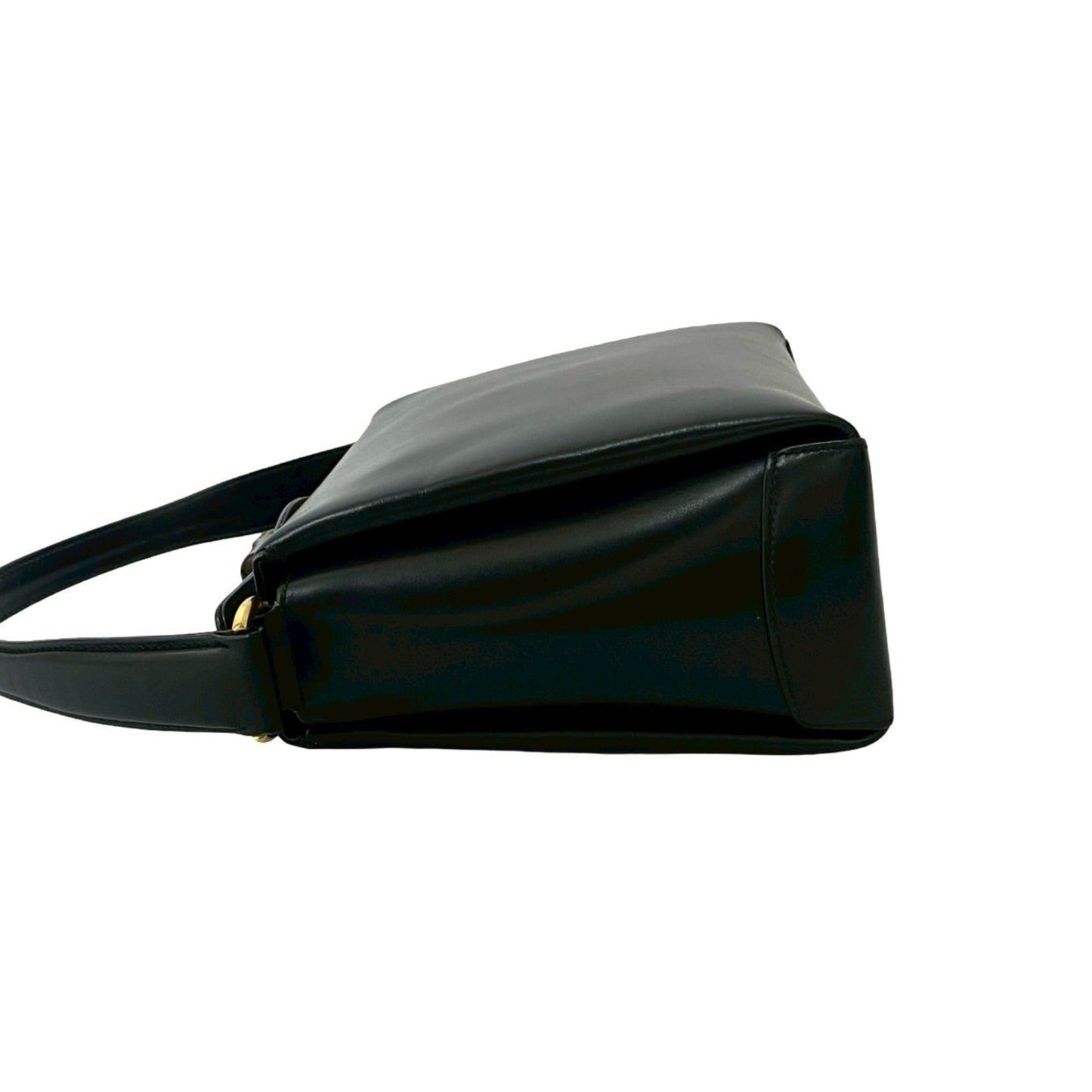 Gucci Black Leather Bamboo Handbag ( )