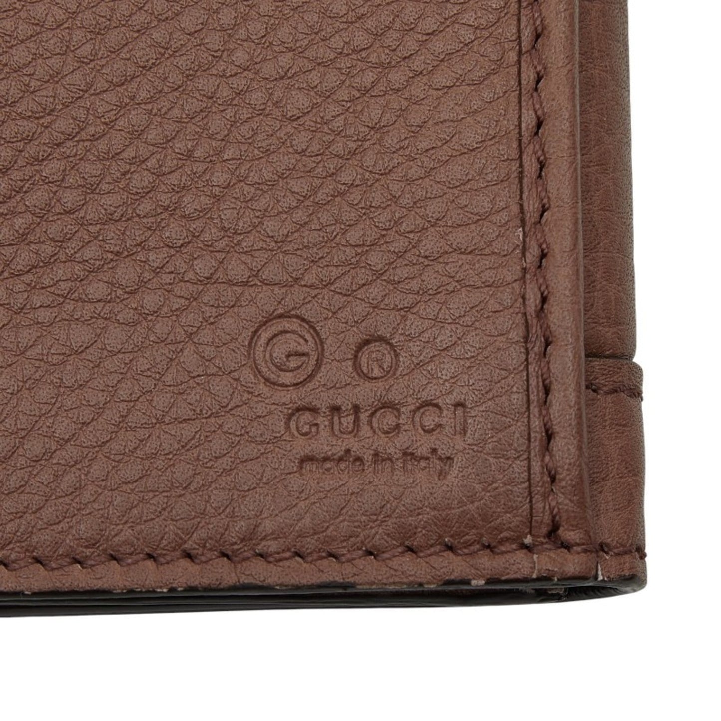 Gucci Brown Canvas Leather Long Wallet (Bi-Fold) ( )