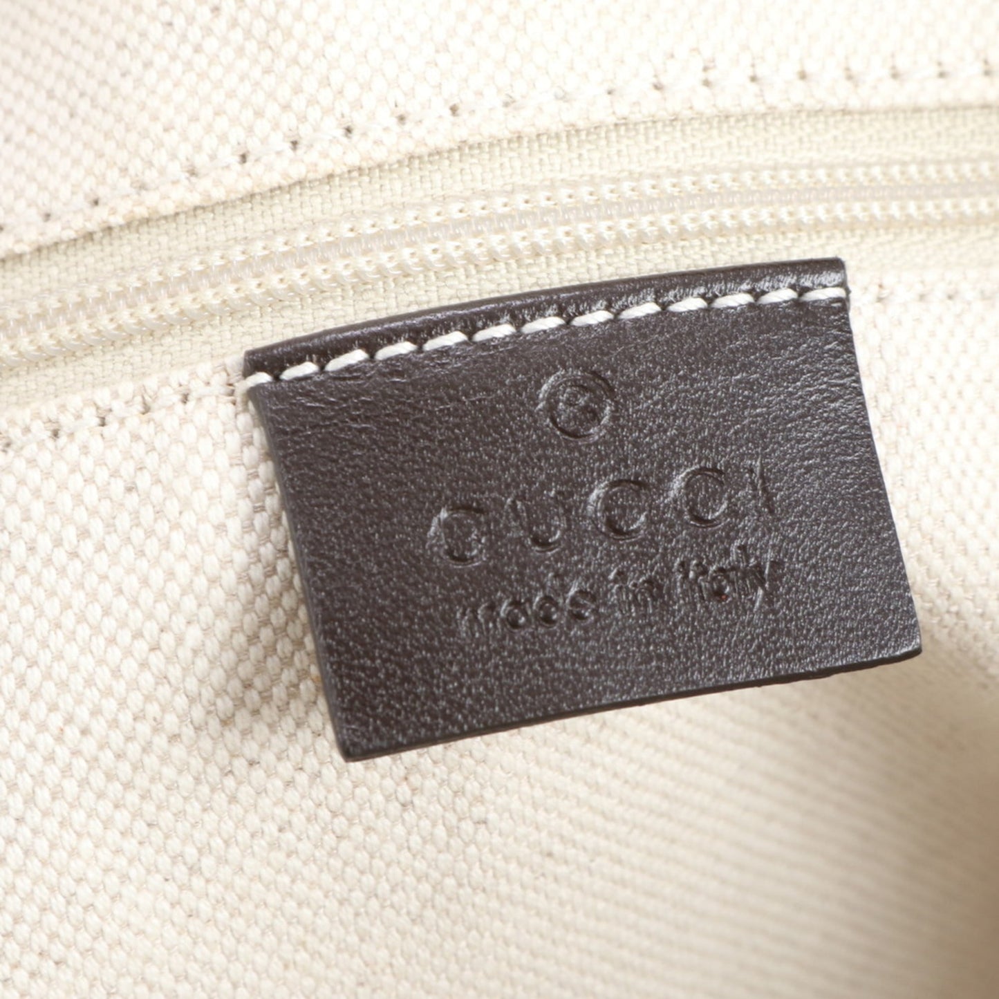 Gucci Brown Leather Canvas Shoulder Bag ( )
