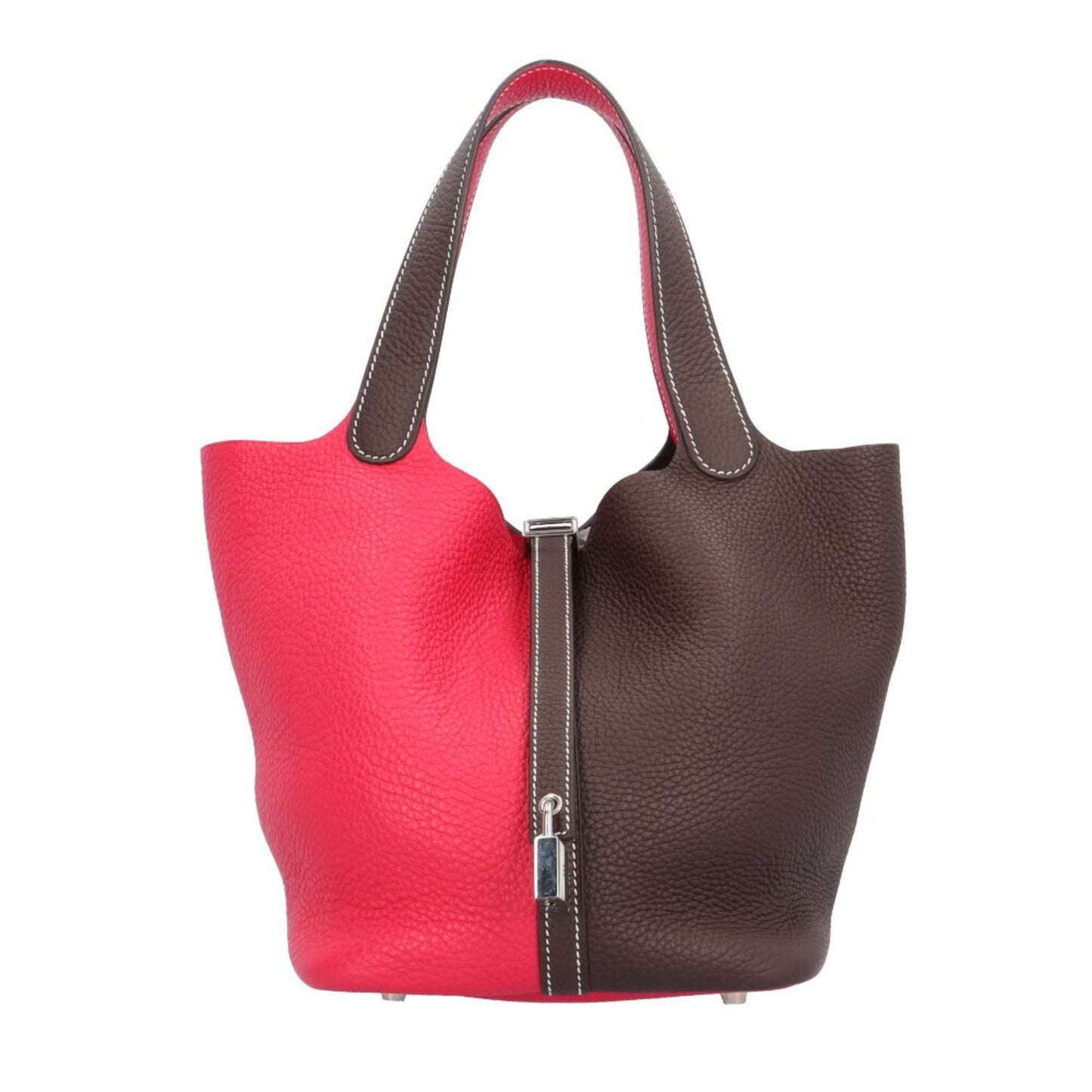 Hermes Red Color Leather Handbag ( )