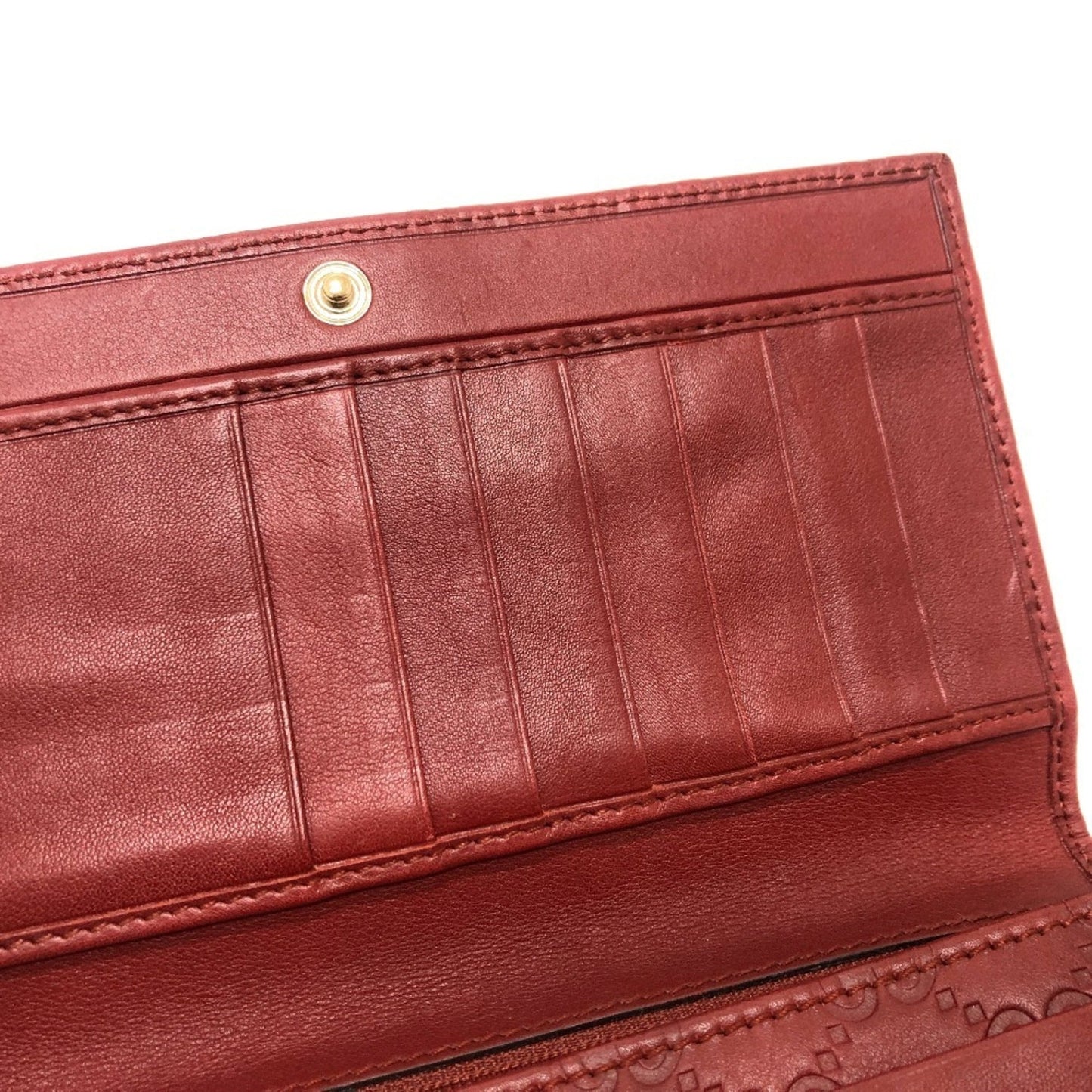 Gucci Red Color Gg Leather Long Wallet (Bi-Fold) ( )