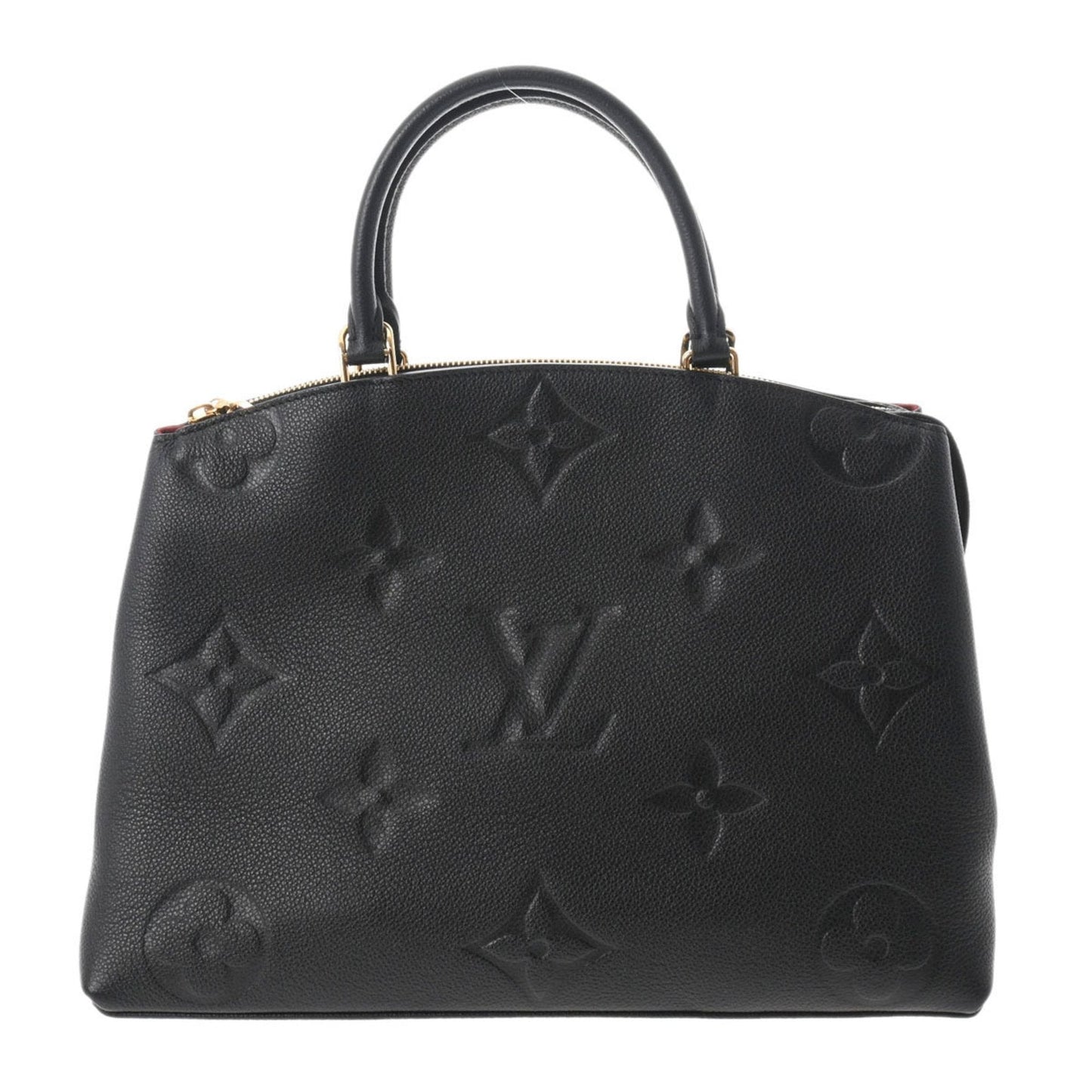 LOUIS VUITTON Monogram Implant Grand Palais MM Black M45811 Women's Leather Bag