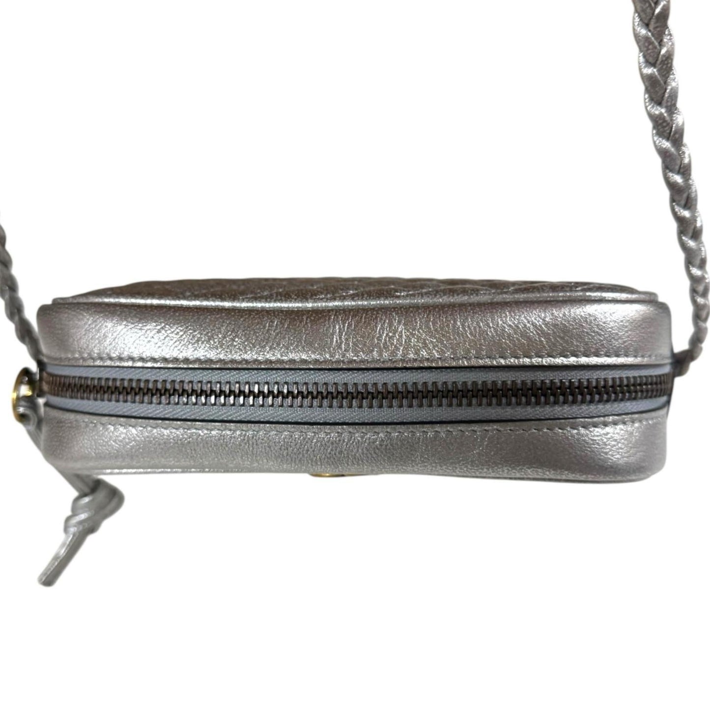 Gucci Silver Leather Shoulder Bag ( )