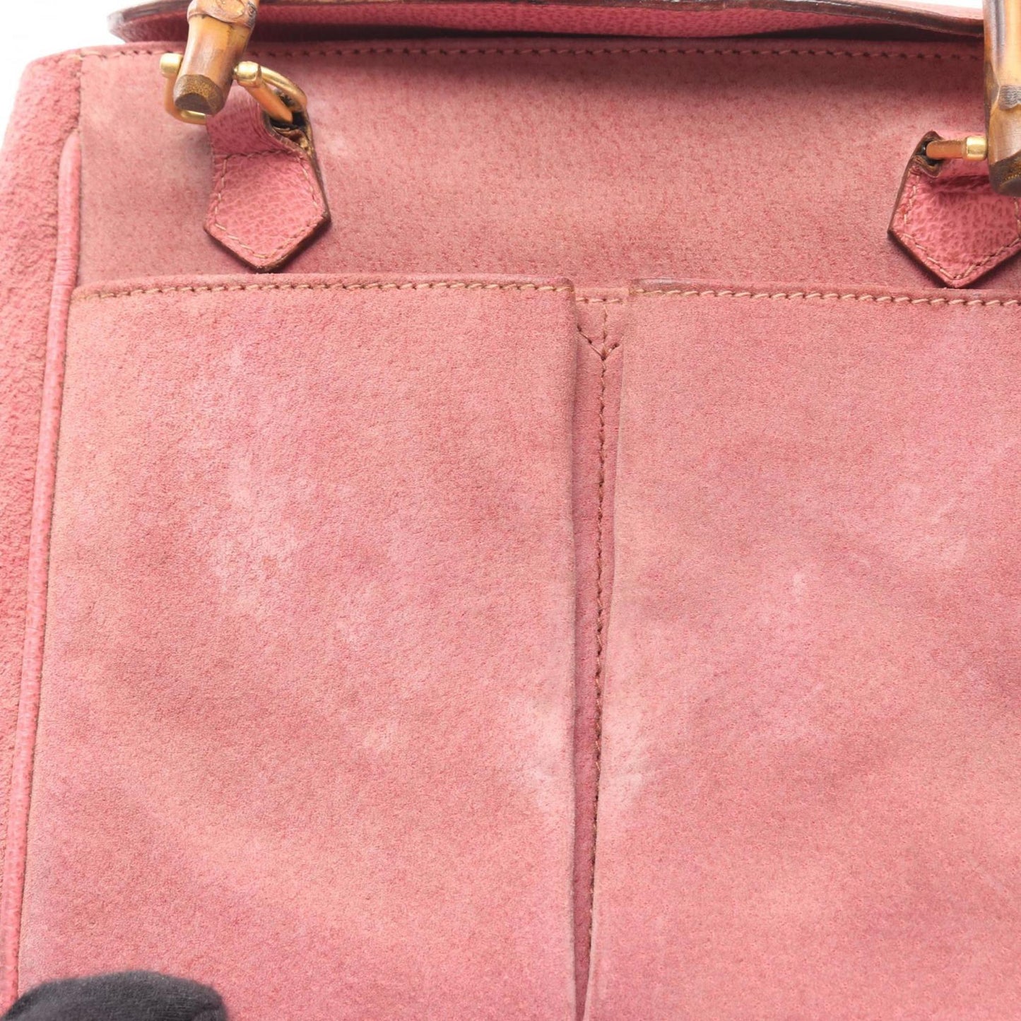 Gucci Pink Suede Leather Handbag ( )
