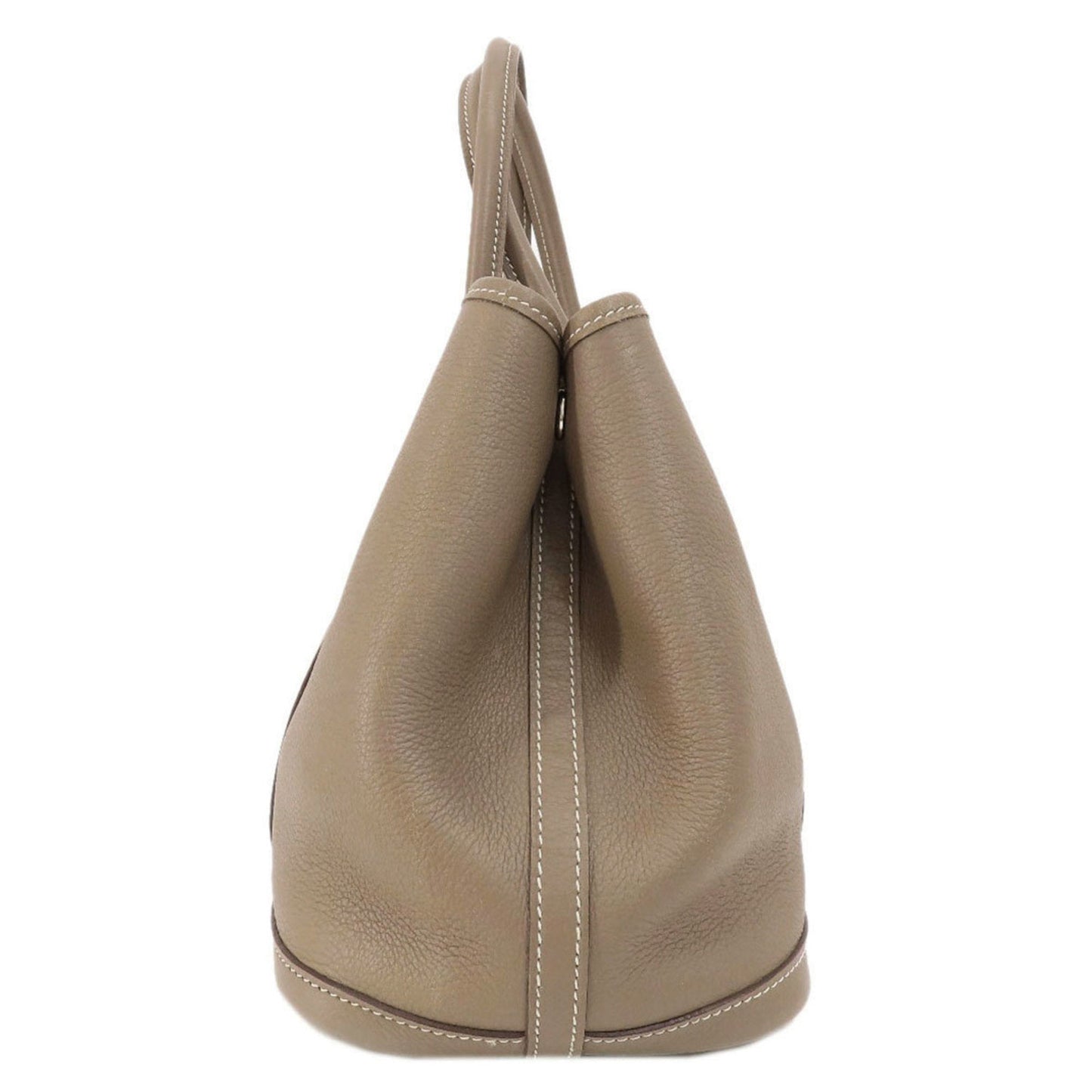 Hermes Garden Etoupe Gray Country Leather Handbag ( )