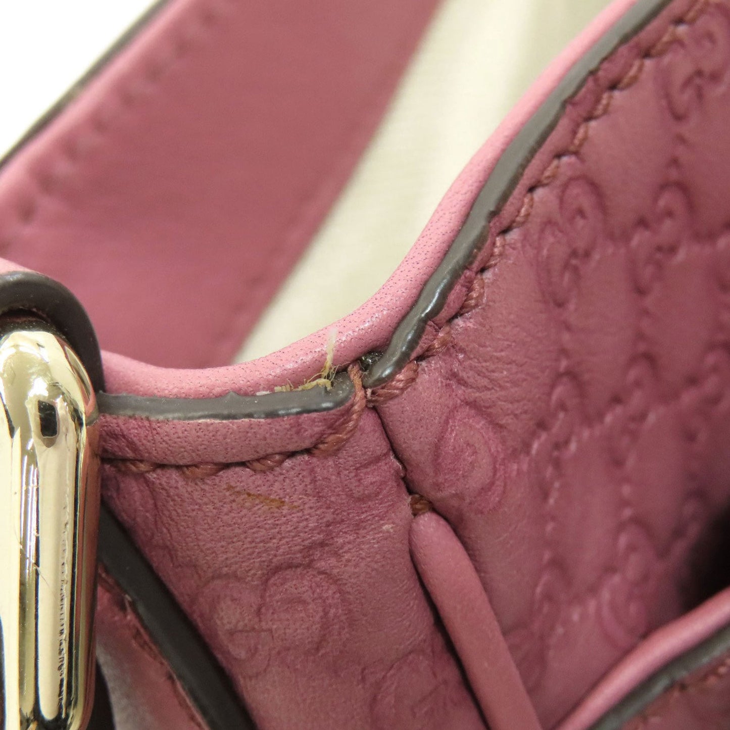 Gucci Pink Leather Shoulder Bag ( )