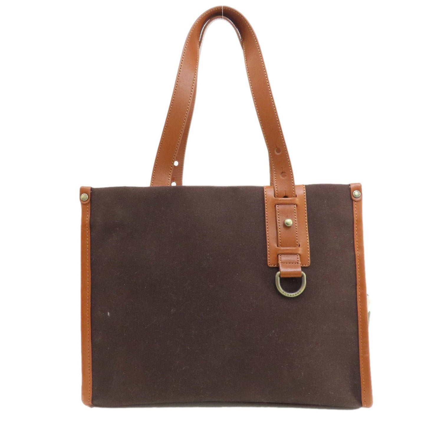 Burberry Dark Brown Canvas Tote Bag ( )