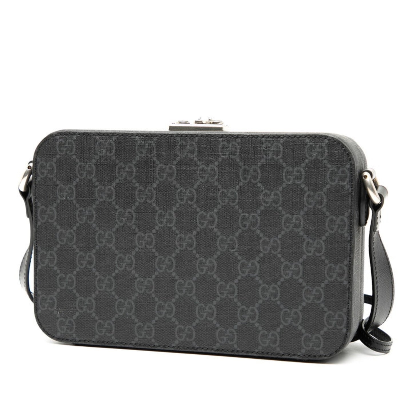 Gucci Black Gg Supreme Shoulder Bag ( )