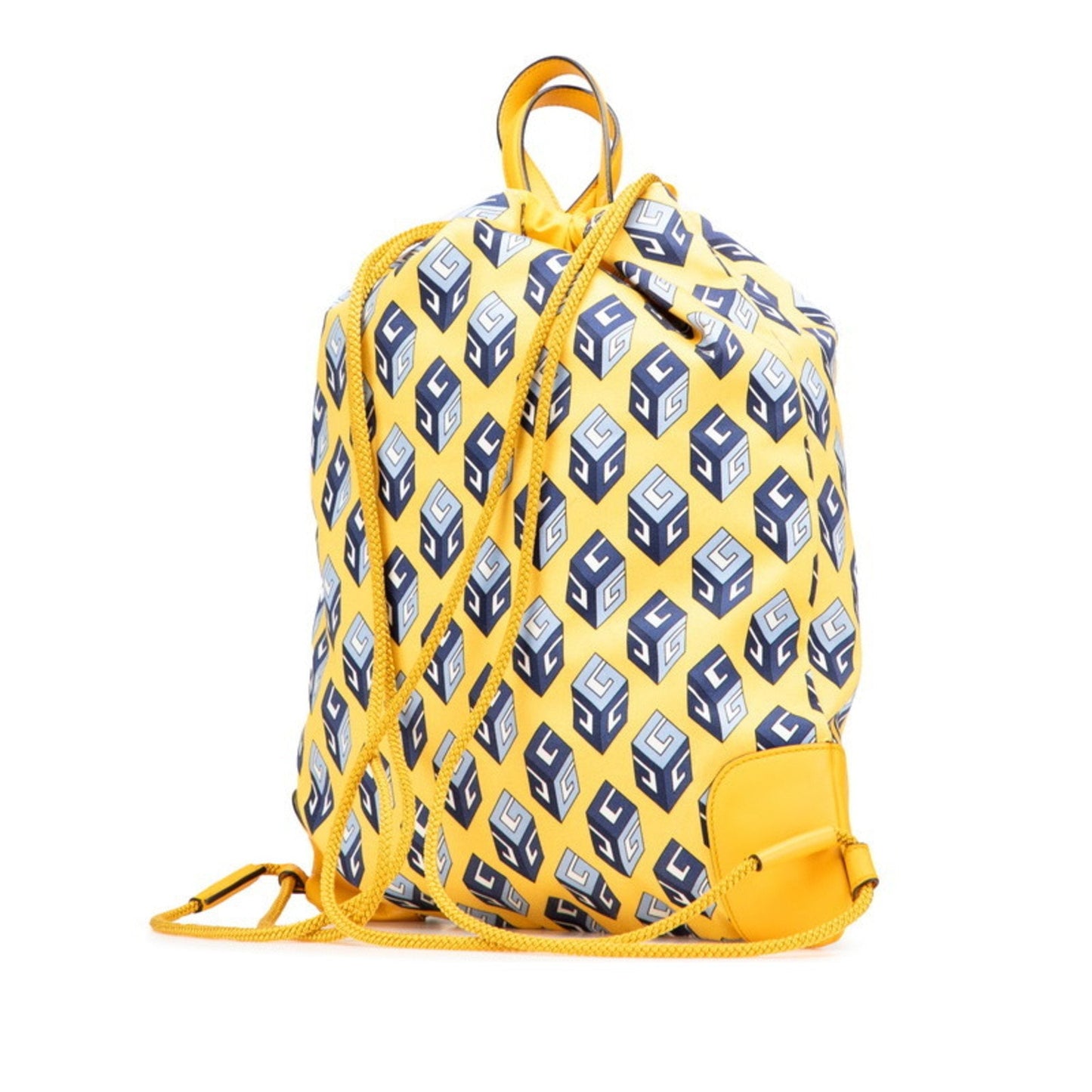 Gucci Blue Yellow Nylon Leather Backpack ( )
