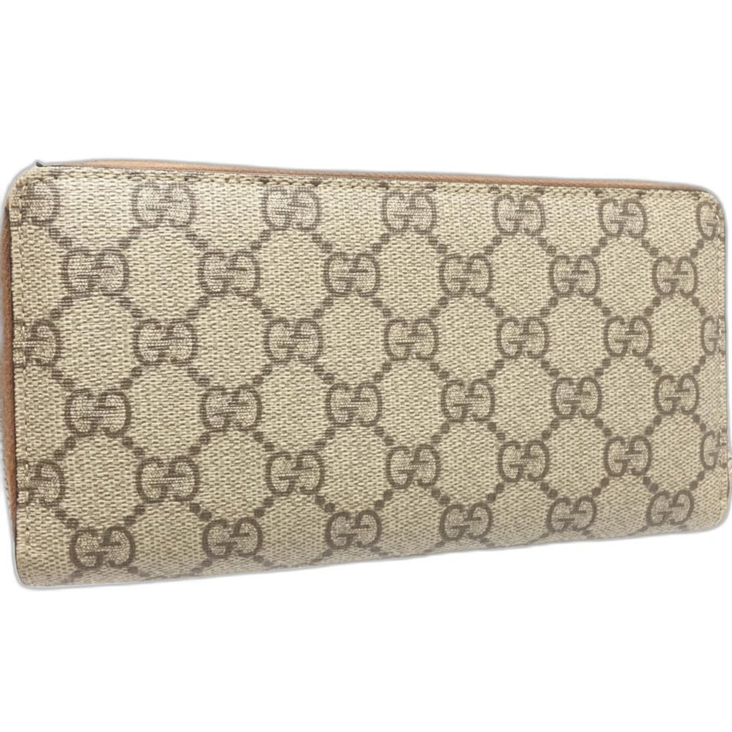 Gucci Beige Gg Supreme Long Wallet (Bi-Fold) ( )