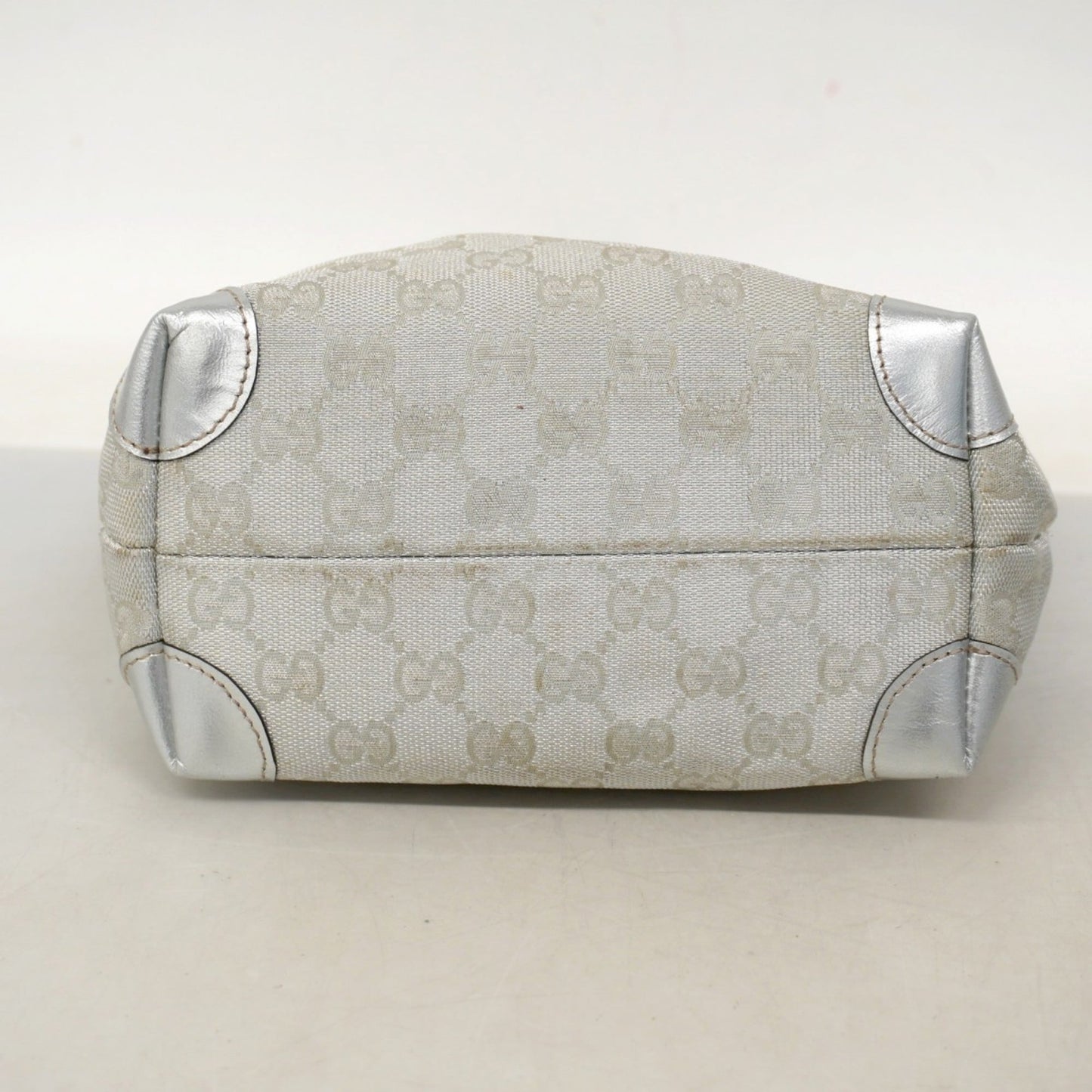 Gucci Silver Canvas Tote Bag ( )