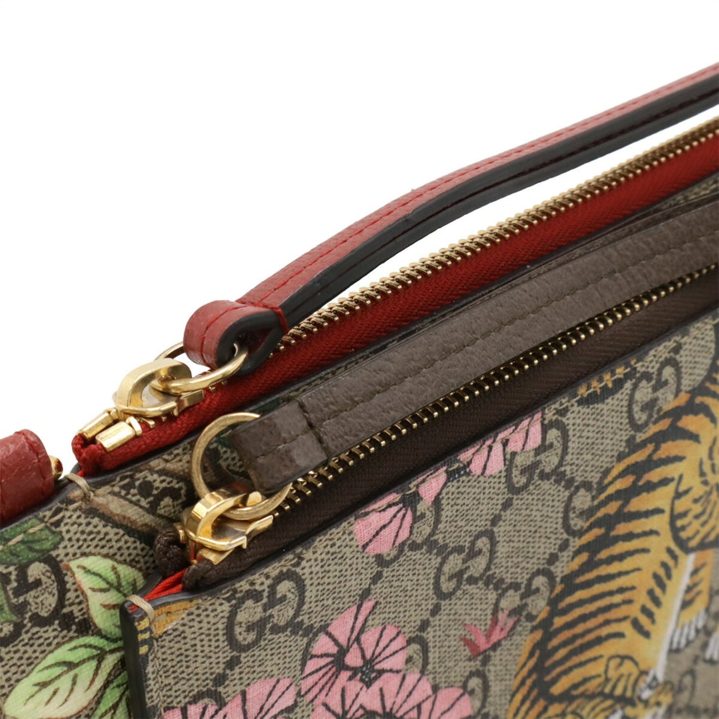 Gucci Beige Multi-Color Red Color Gg Supreme Canvas Leather Shoulder Bag ( )