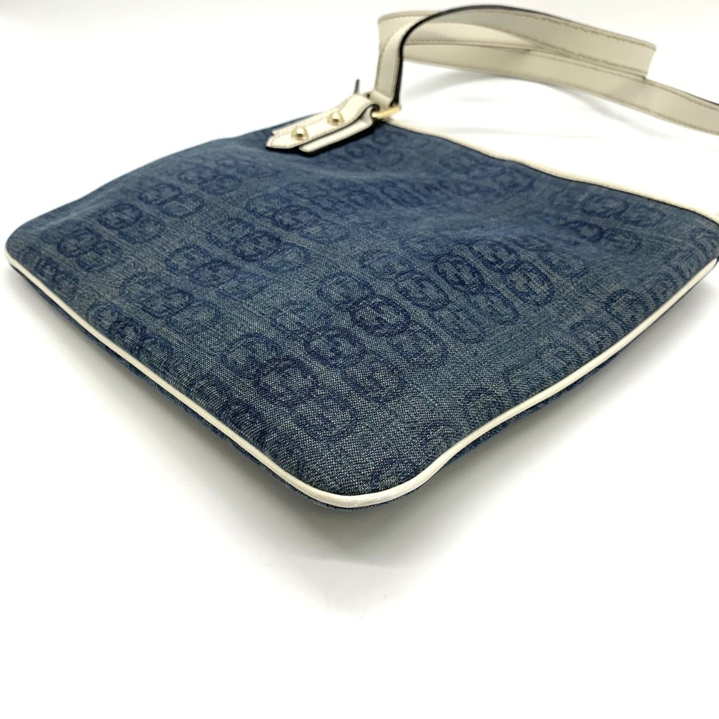 Gucci Blue Denim Shoulder Bag ( )