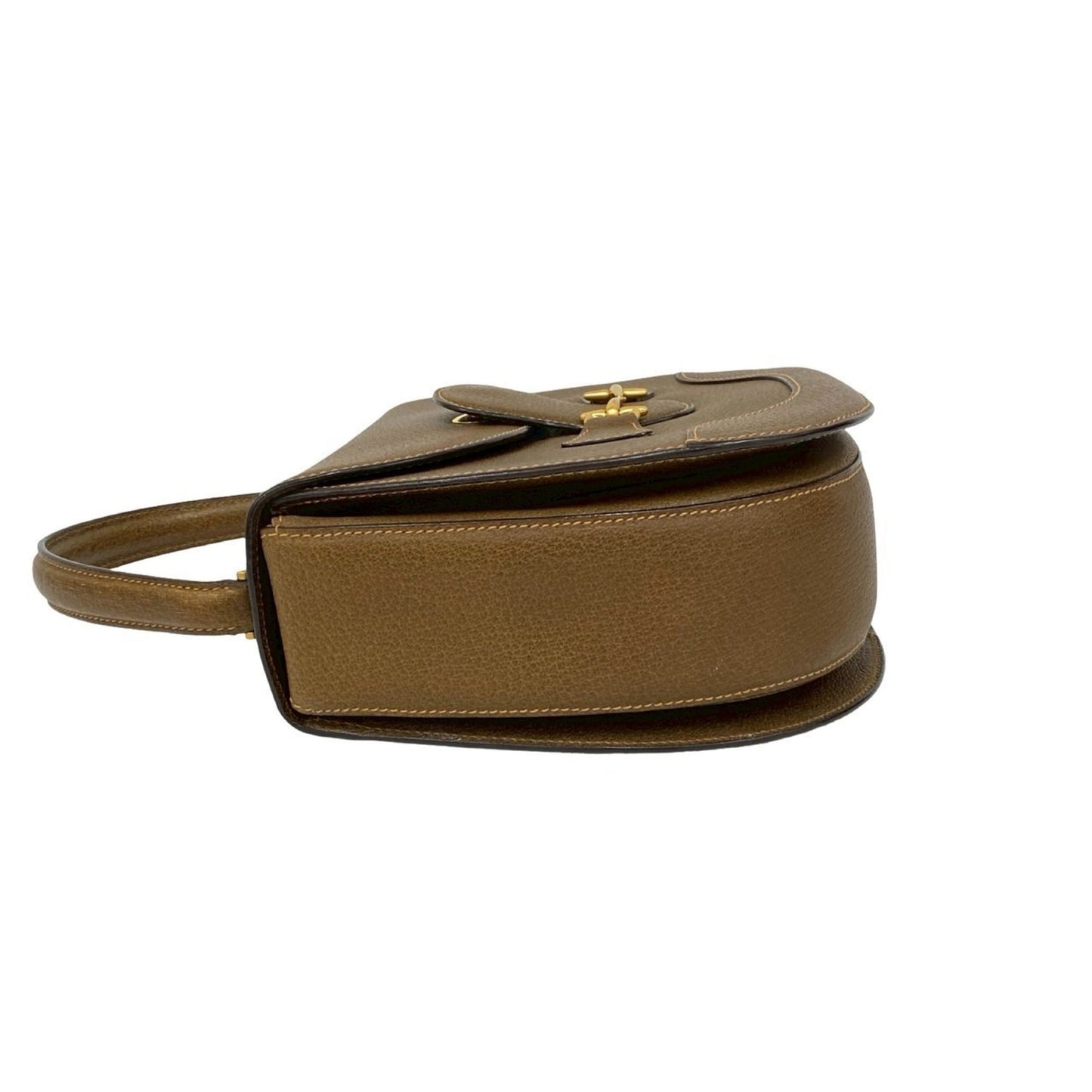 Gucci Brown Leather Handbag Tote Bag ( )
