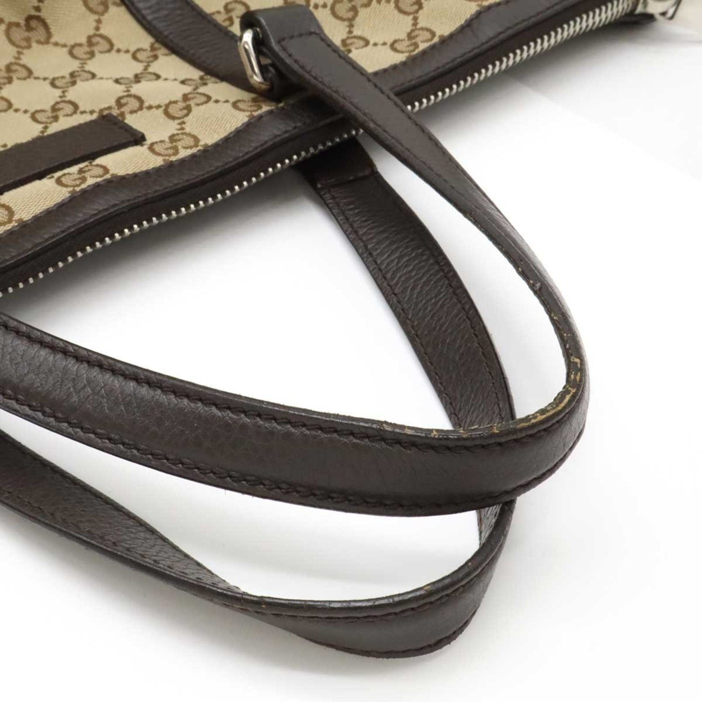 Gucci Gg Canvas Beige Dark Brown Khaki Gg Canvas Shoulder Bag Tote Bag ( )