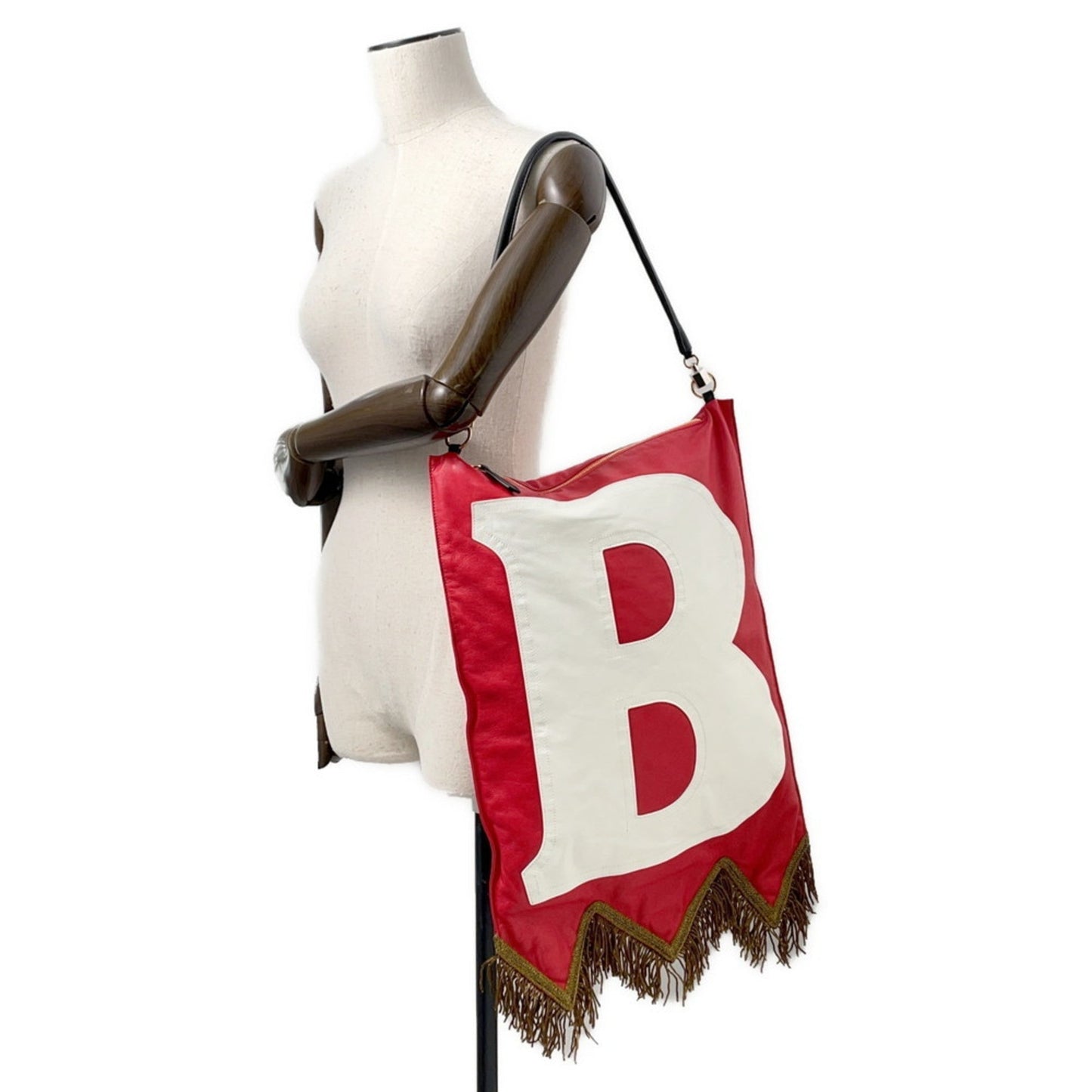 Burberry Red Color White Leather Handbag ( )
